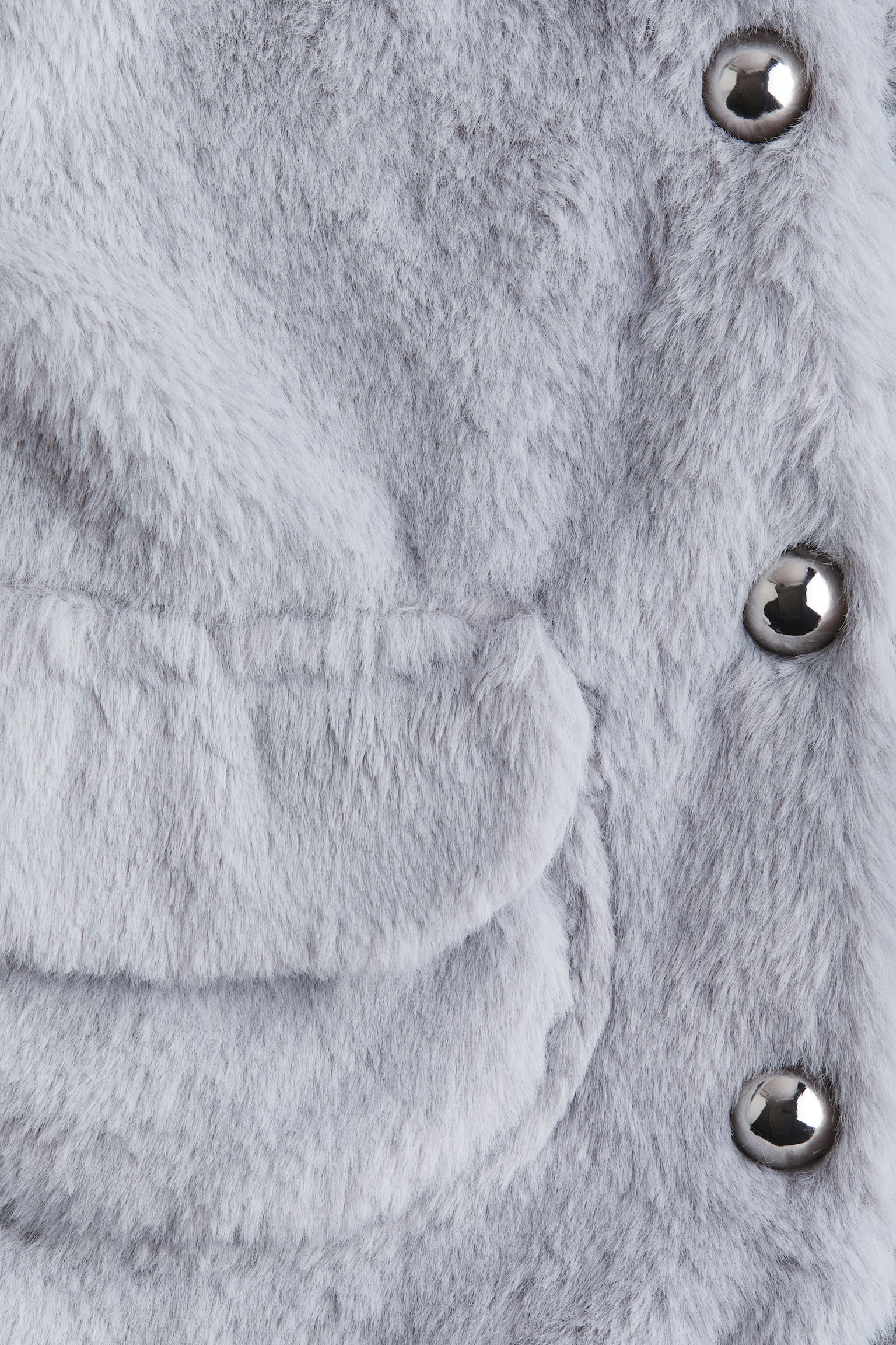 Lodden jakke med krave - Lysegrå - 2