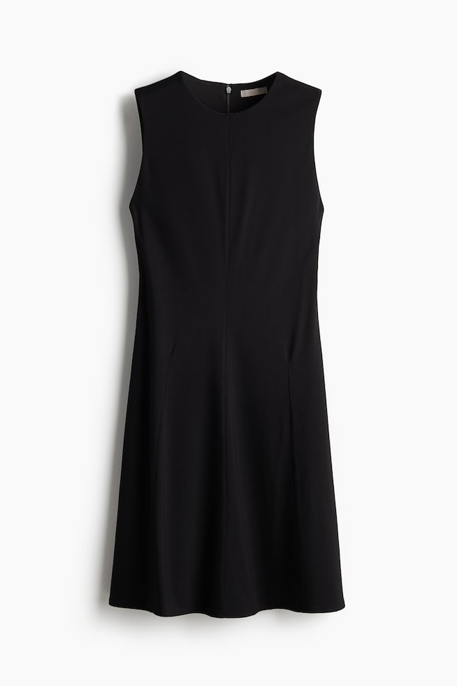 Vestido con vuelo - Negro - 1