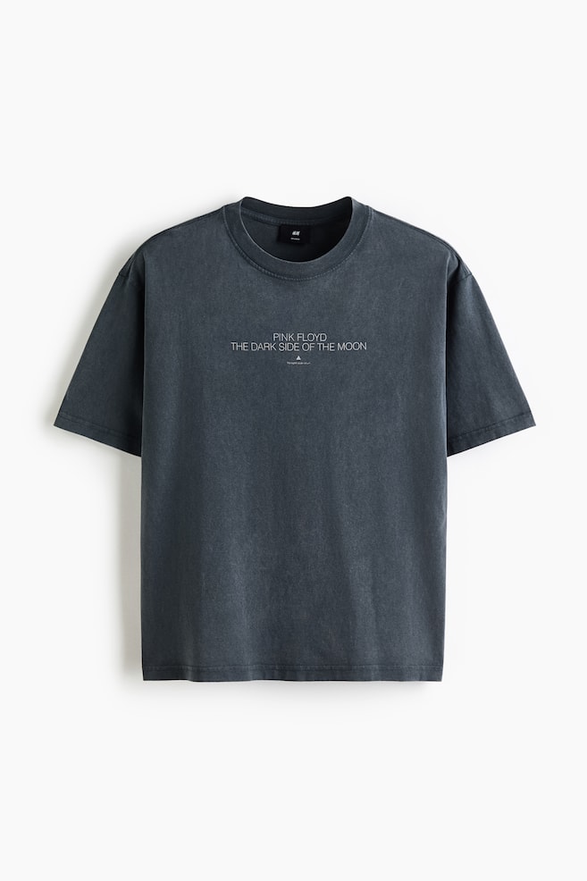 Relaxed Fit Printed Cotton T-shirt - Sprana czerń/Pink Floyd/Sprana czerń/Nirvana/Kremowy/Nirvana/Kremowy/Iron Maiden/Sprana czerń/Iron Maiden/Sprana czerń/AC/DC - 1