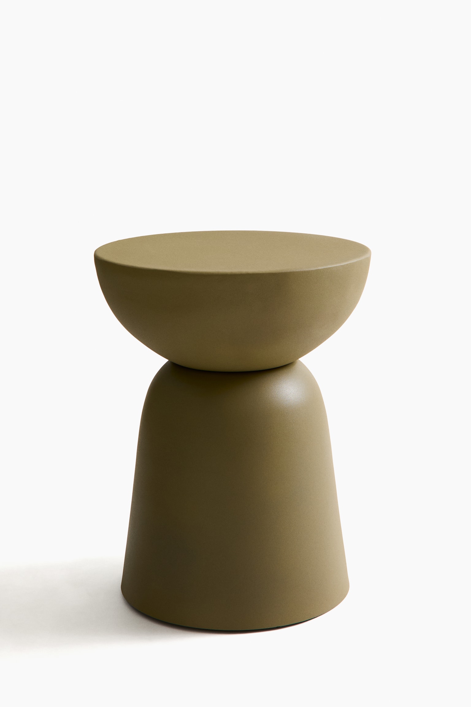 Sidebord i metal - Olivengrøn/Sort/Lys beige