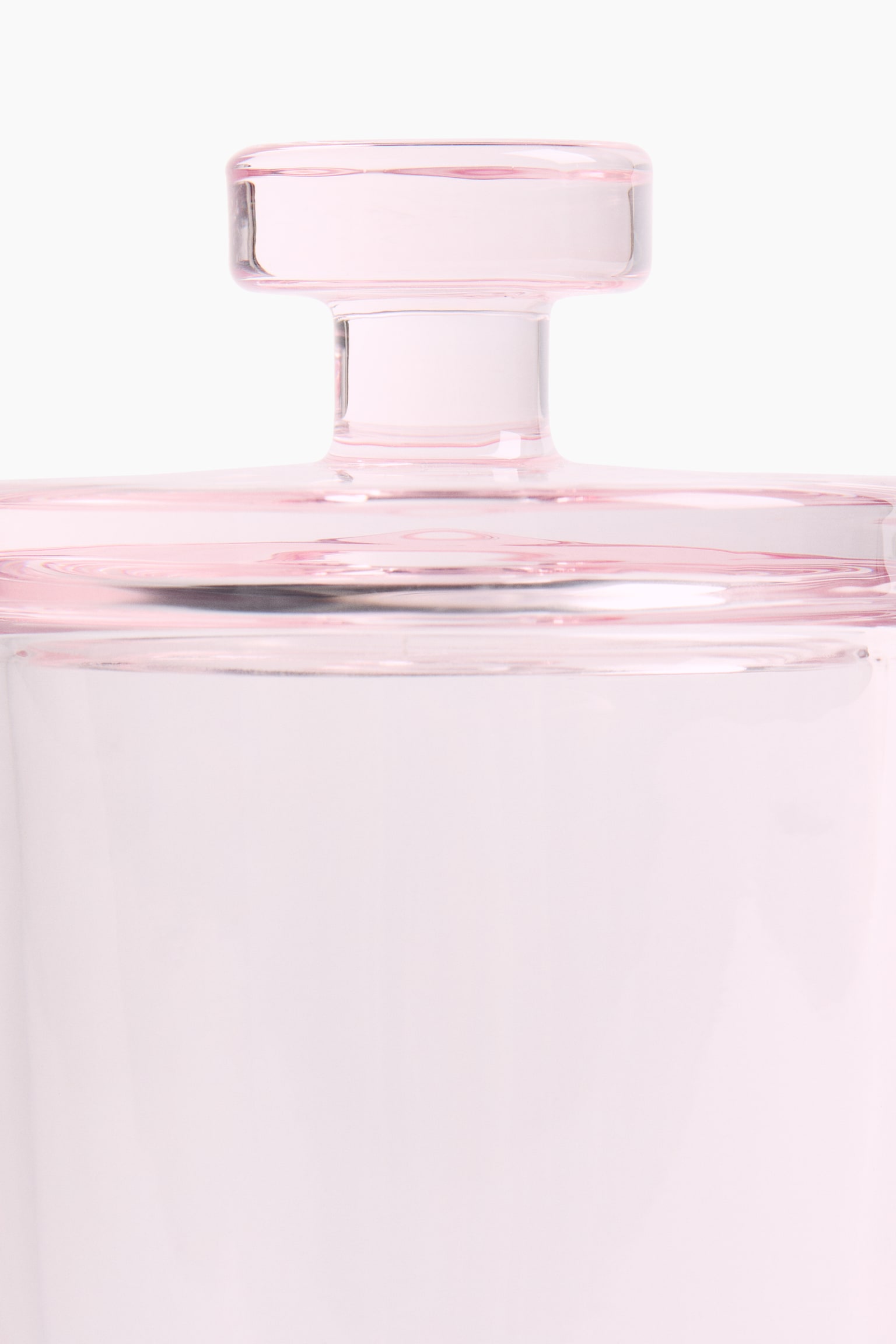 Slim glass jar with a lid - Light pink/Transparent - 4