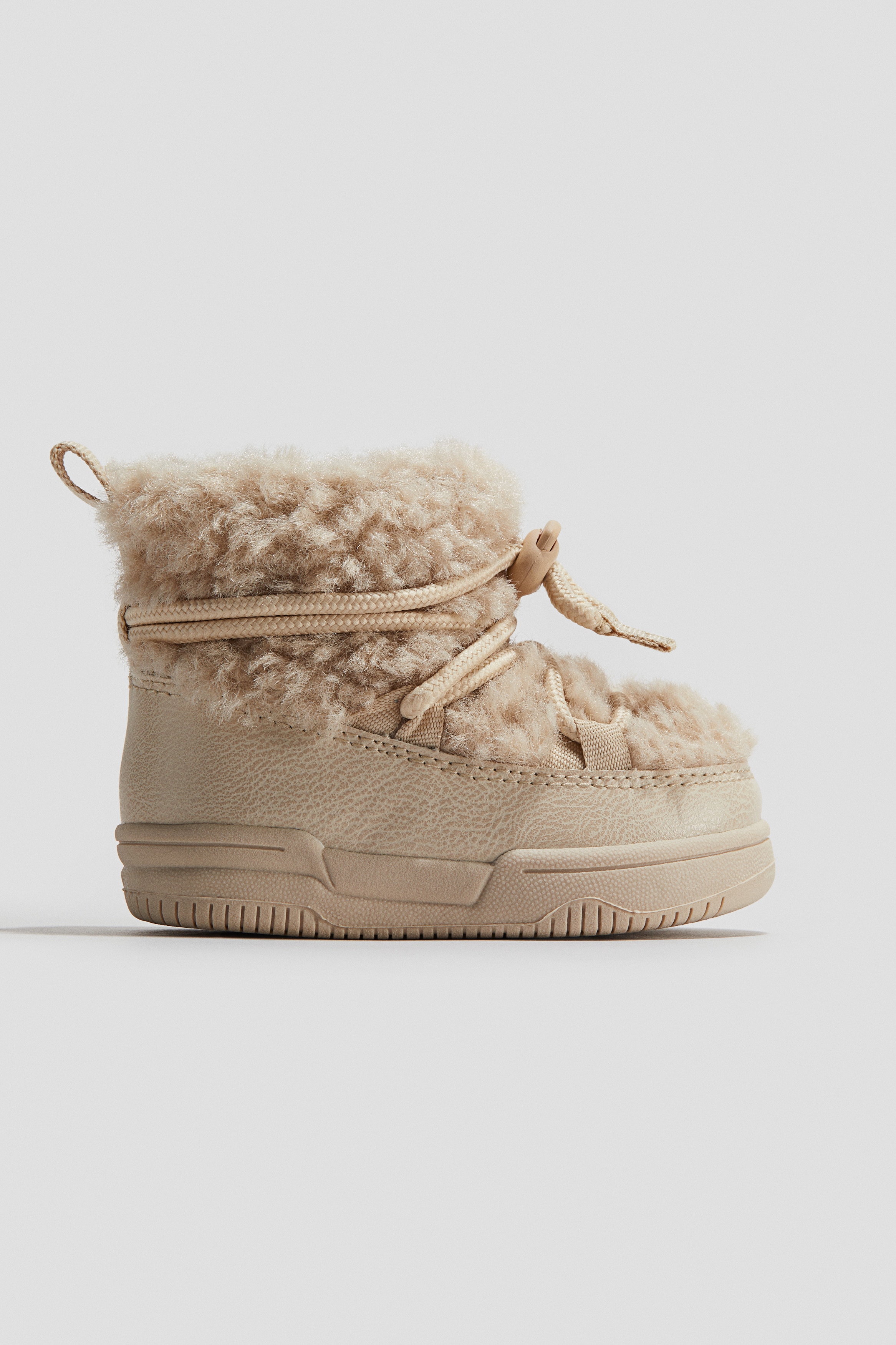 H & M - フラッフィブーツ - ベージュ