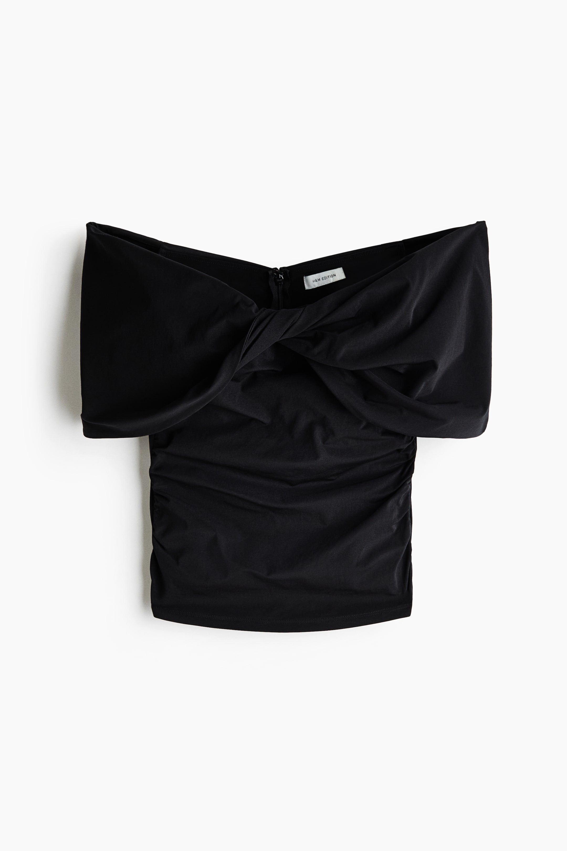 Twist-Detail Off-the-Shoulder Top