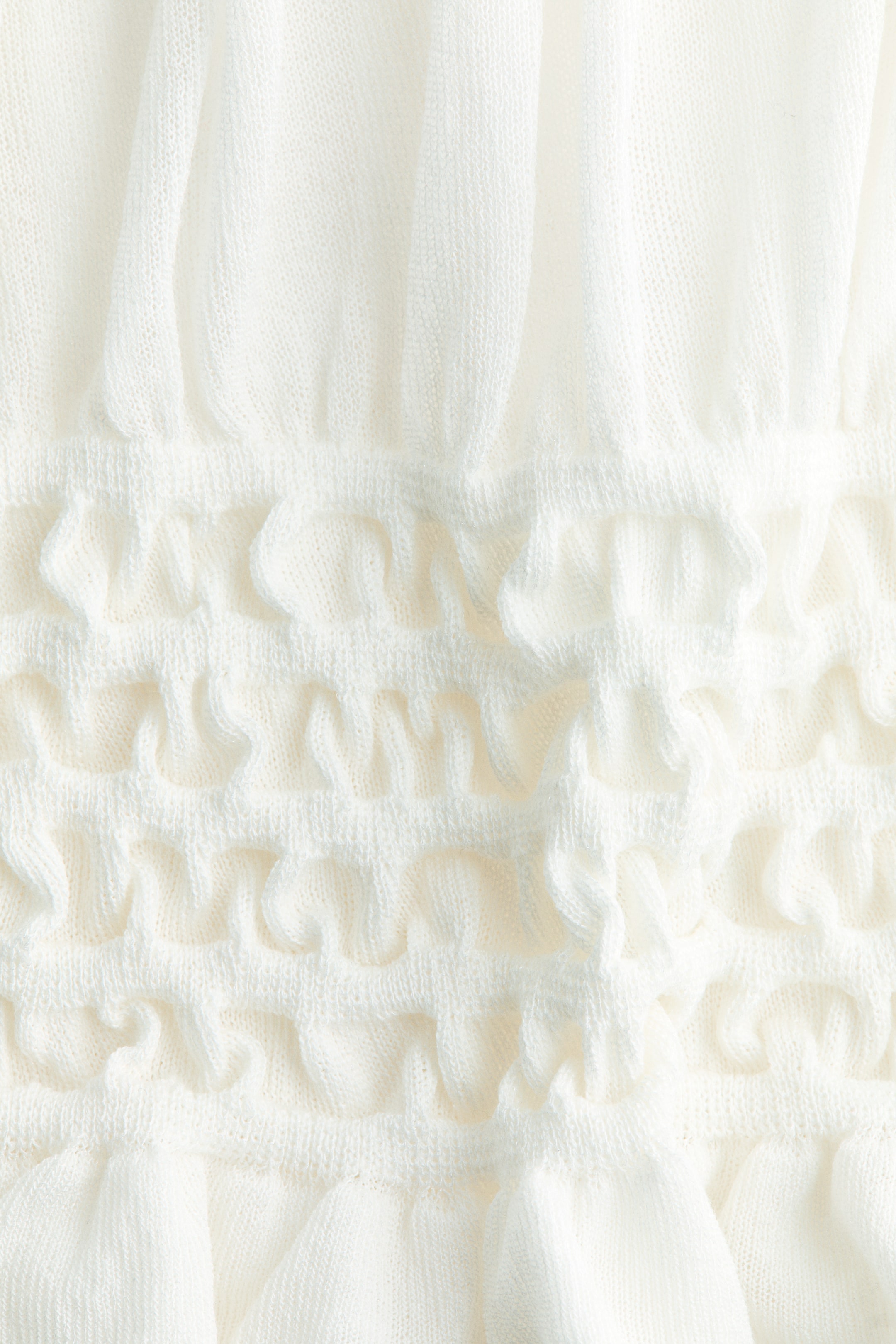 Smocked Fine-Knit Top