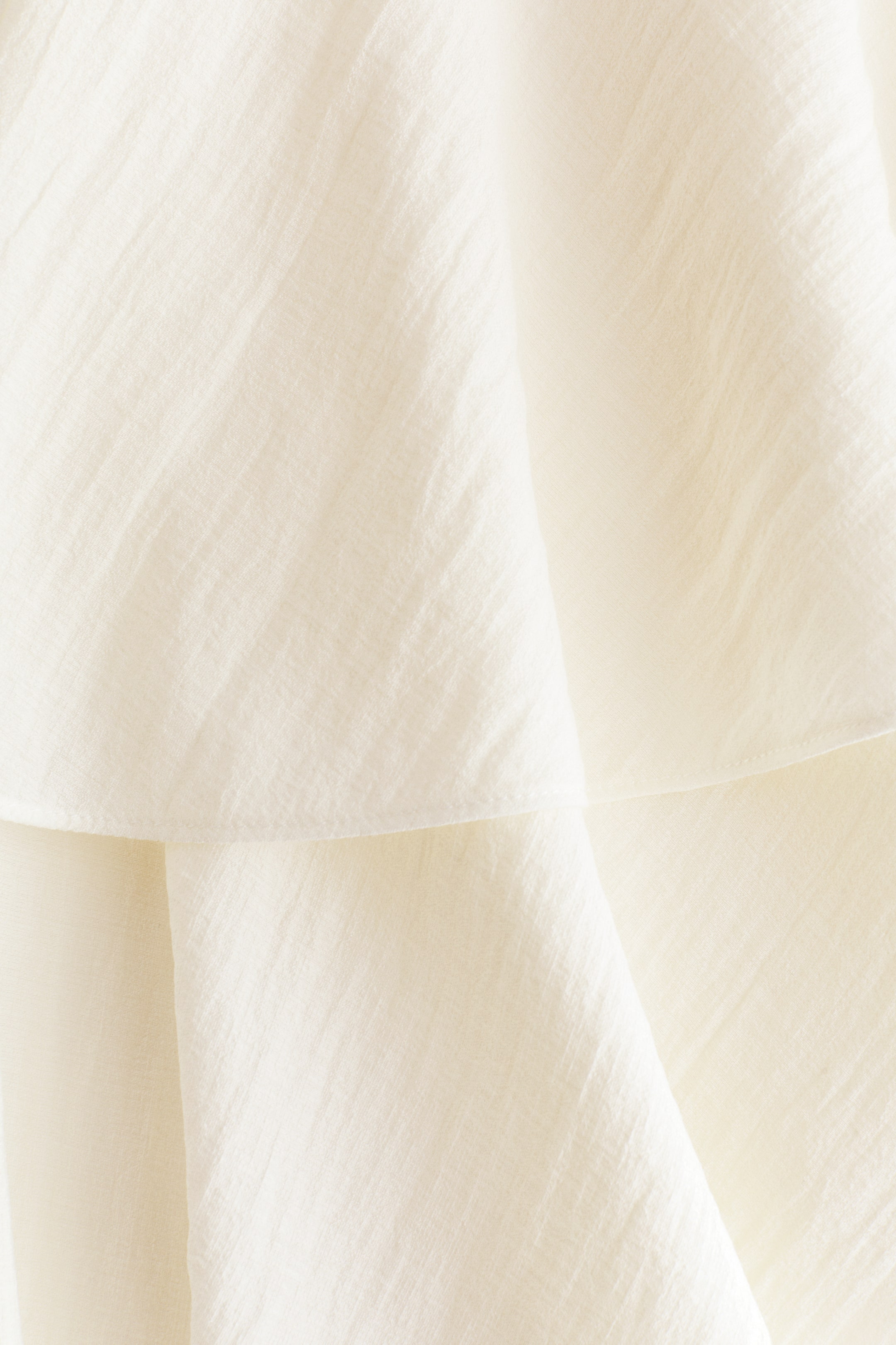Tiered Draped-Panel Skirt
