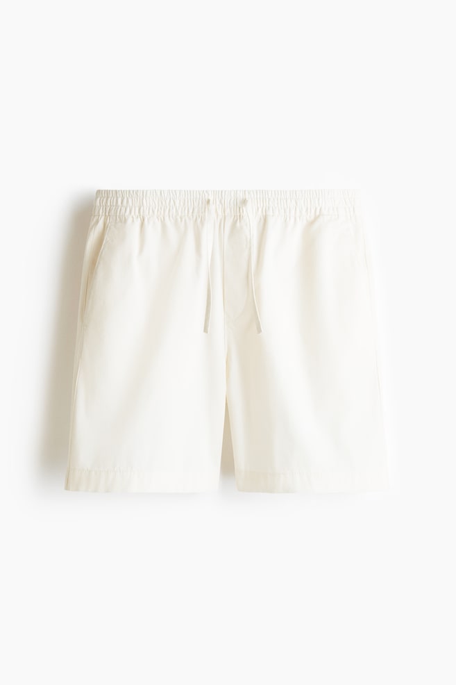 Pantalón corto de algodón Relaxed Fit - Blanco/Beige oscuro/Negro/Verde caqui/Marrón oscuro/Azul oscuro - 1