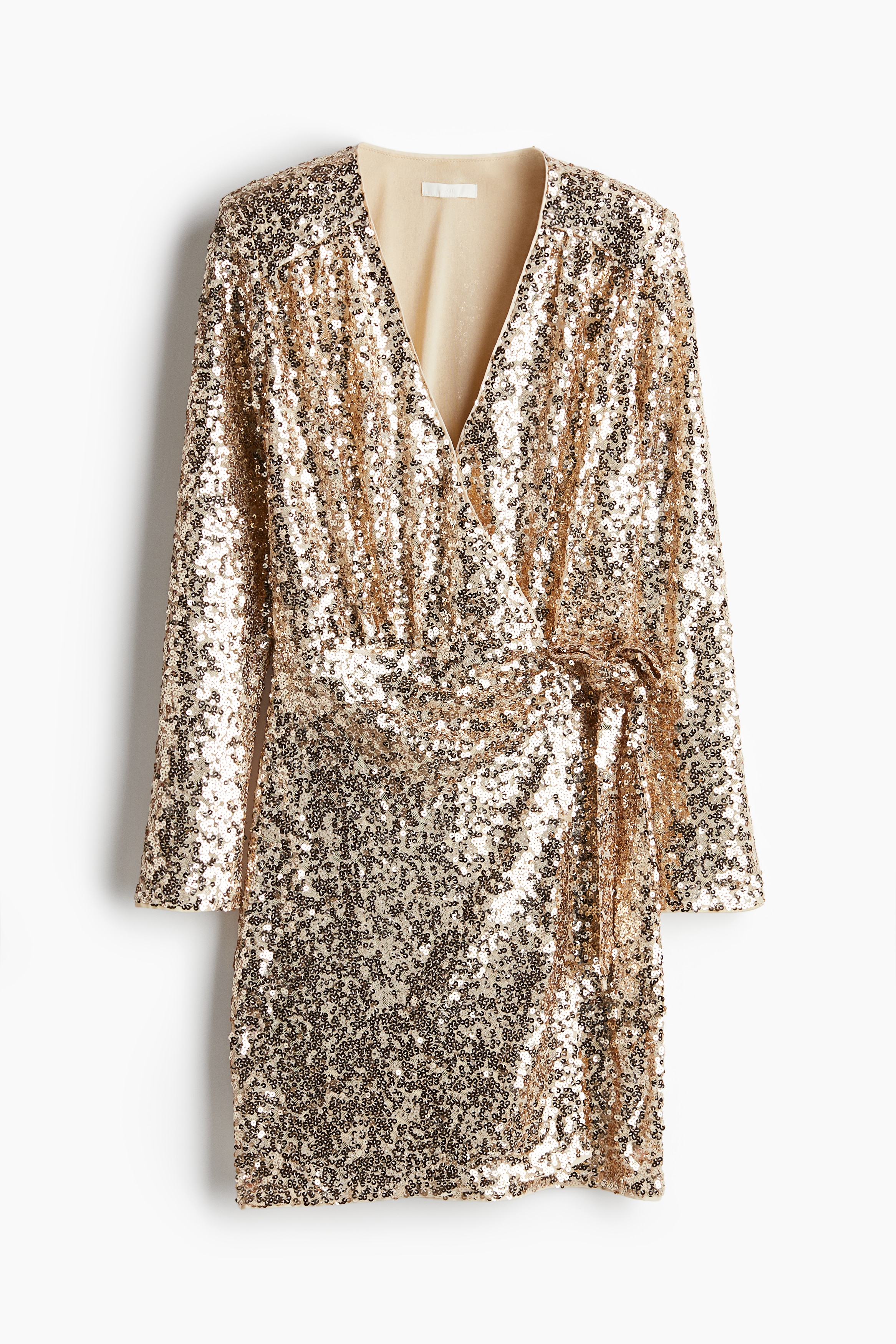 Sequined wrap dress