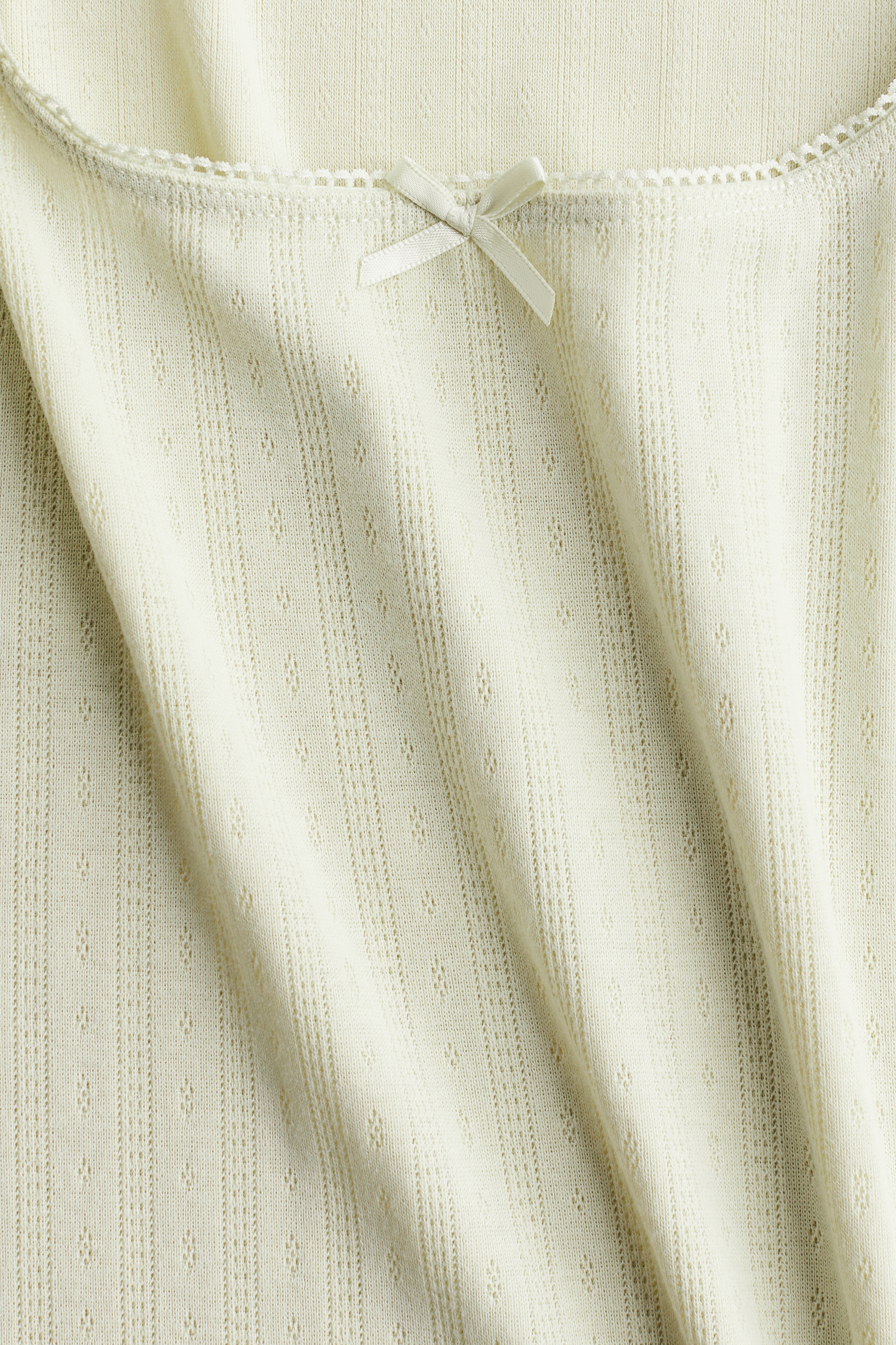 Pointelle jersey vest top