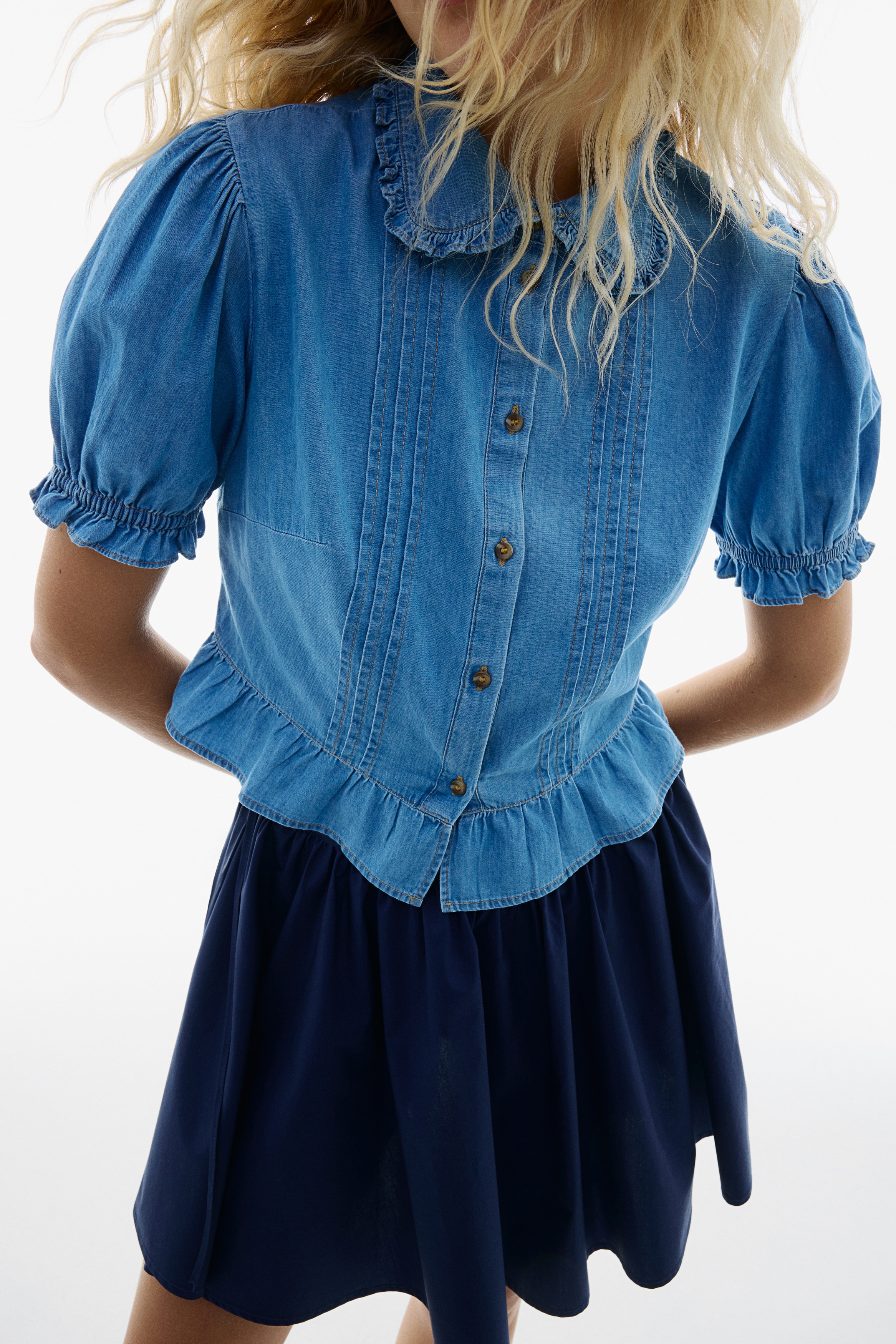 Denim blouse