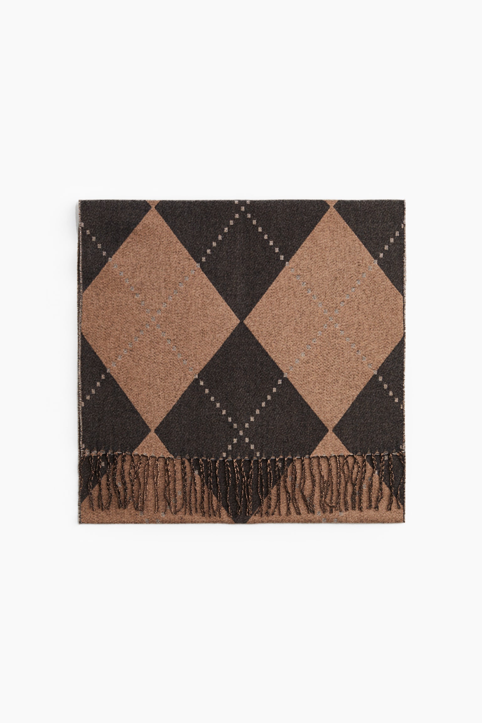 Scarf - Beige/Argyle pattern/Taupe/Checked/Light beige/Checked