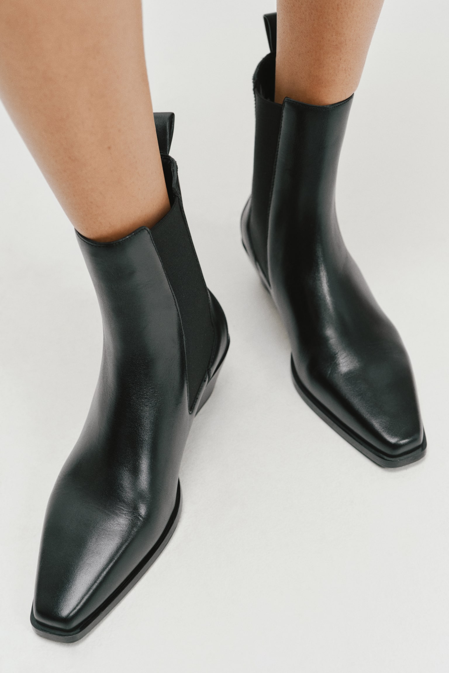 Leather ankle boots - Black/Brown - 1