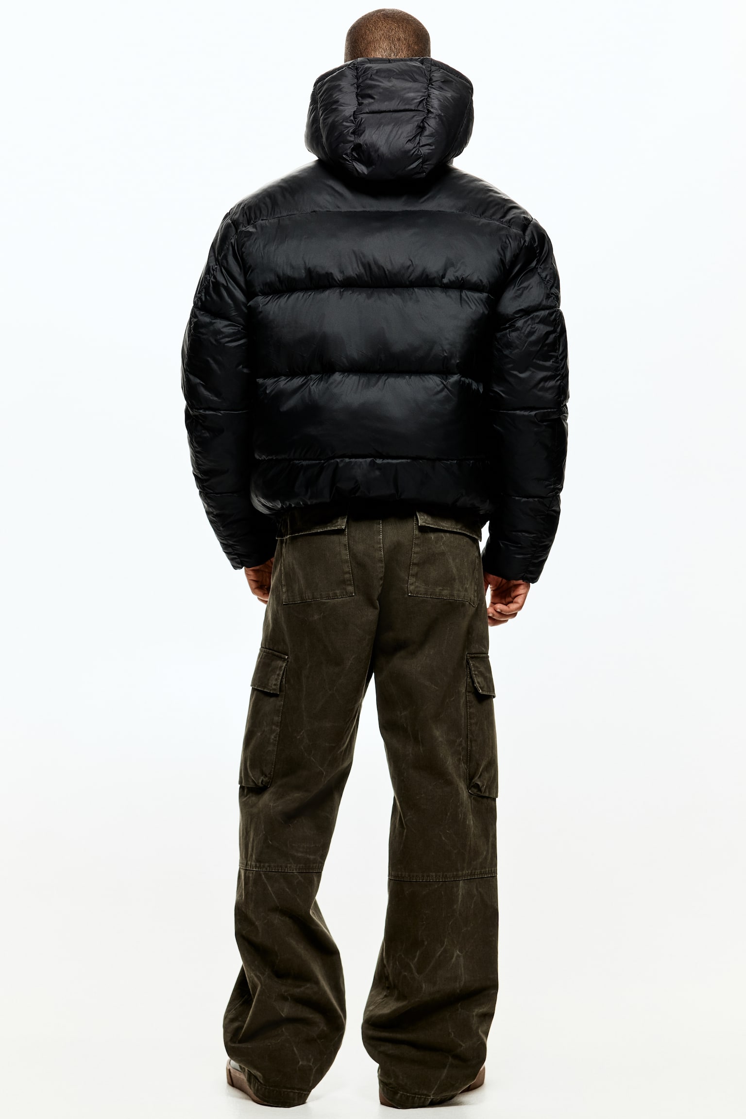 Water-repellent puffer jacket - Black - 5