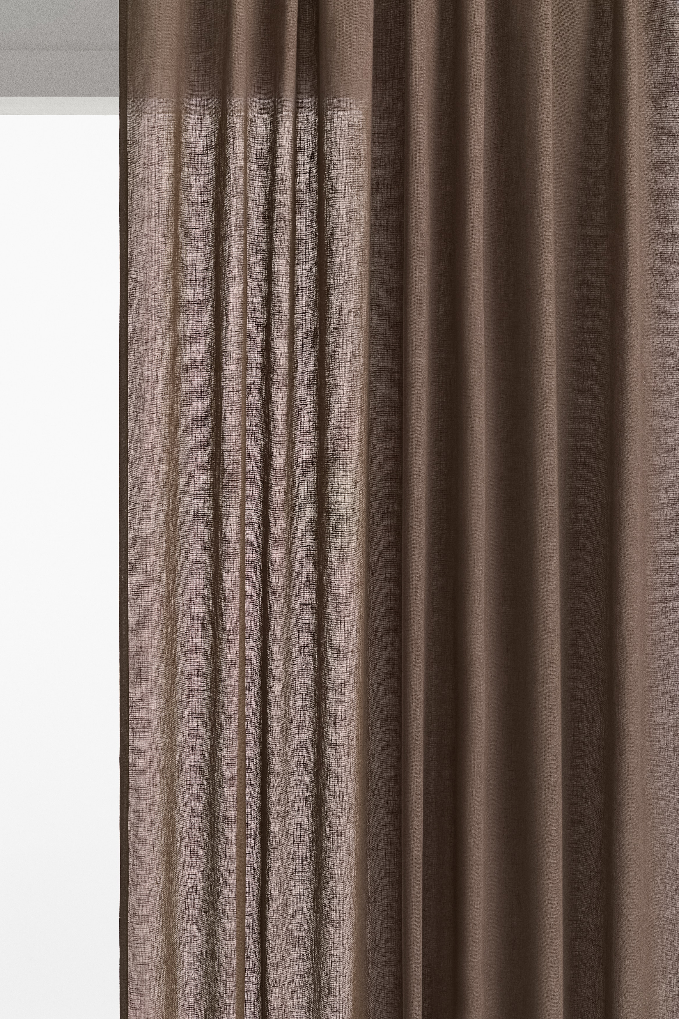 1-pack Panel de cortina ancho en mezcla de lino - Gris pardo/Azul claro/Rosa tenue/Beige/Verde salvia/Beige/Blanco