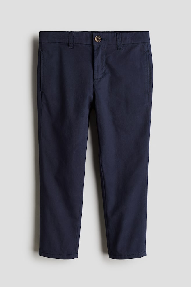 Pantaloni chino din twill - Bleumarin/Bej - 1
