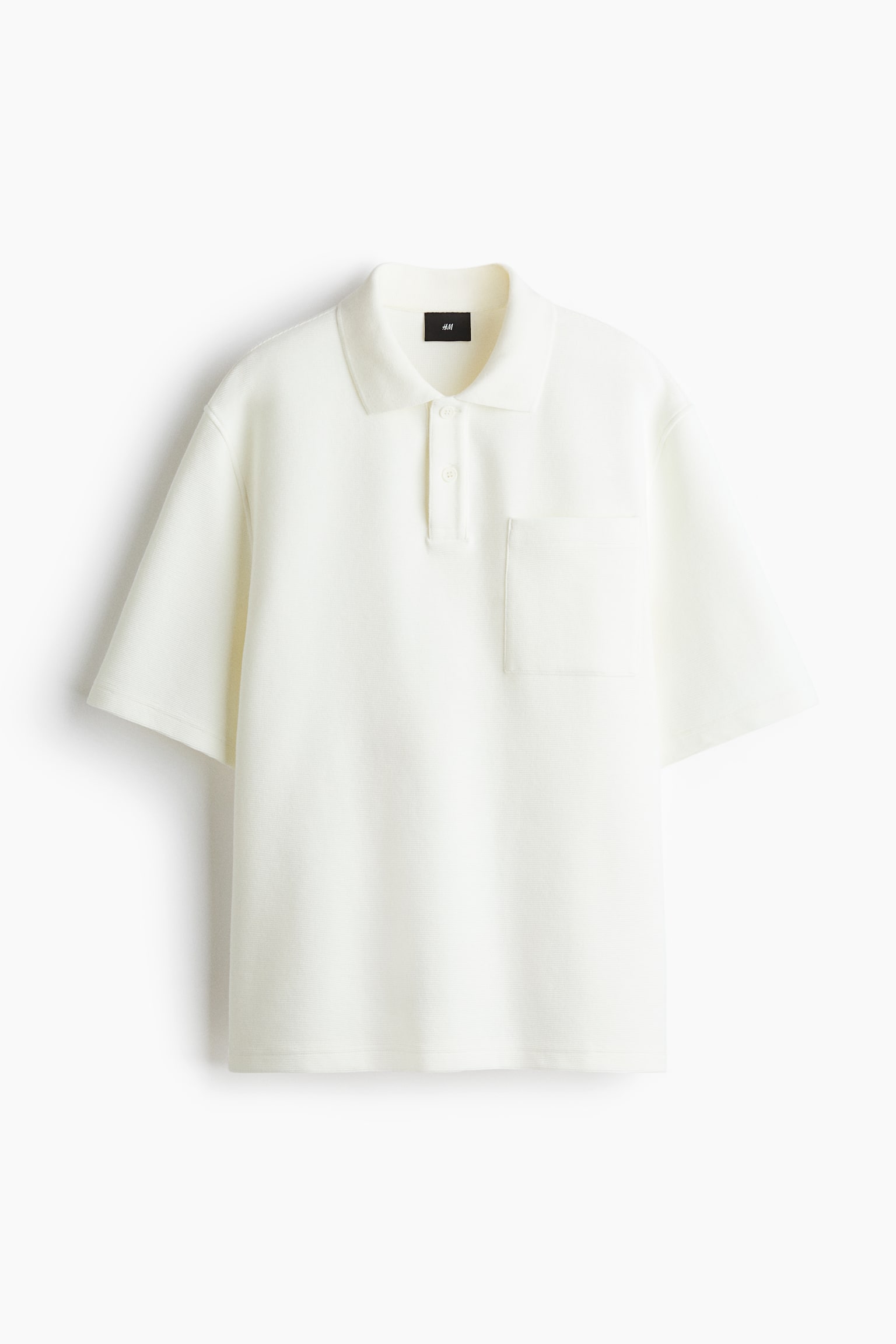Loose Fit Polo shirt - Cream/Light khaki green/Black - 1
