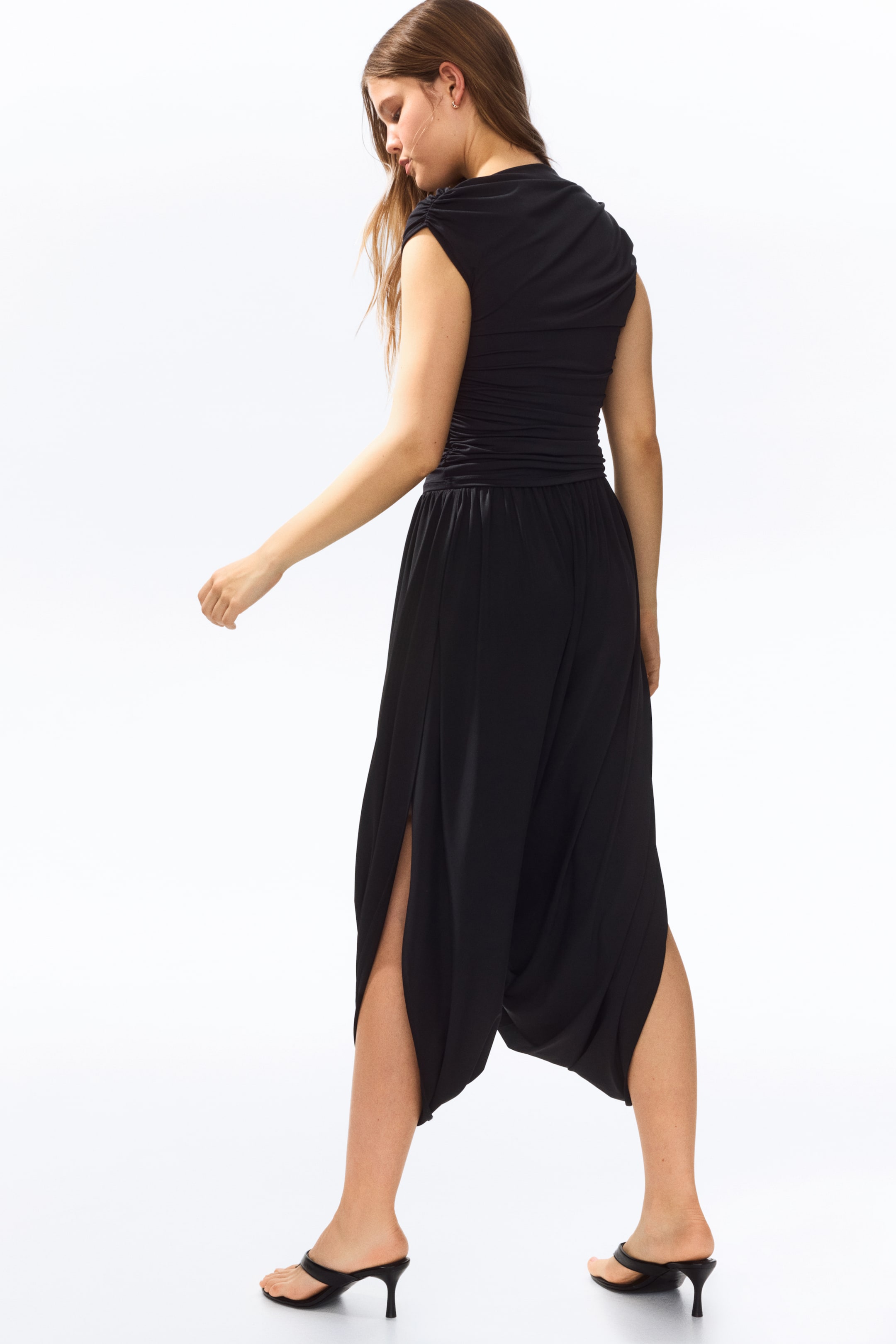 Женские брюки H&M Wrap-Detail Balloon-Leg Pants — фото 4