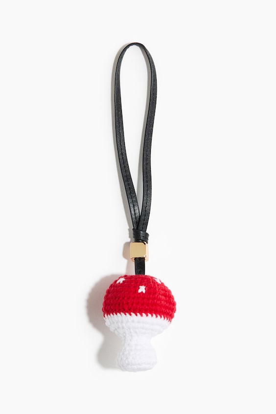Женский брелок H&M Mushroom Bag Charm, цвет: Красный / Белый