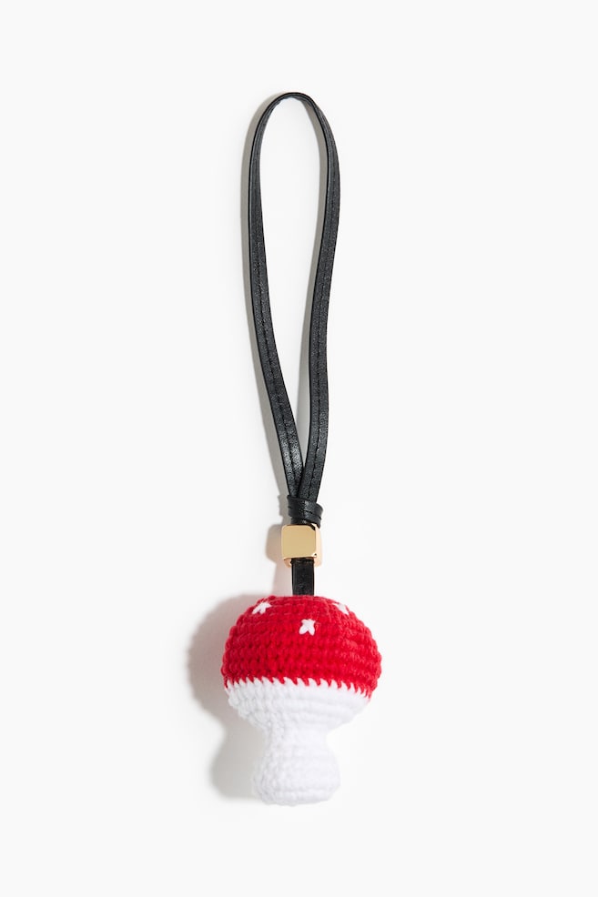 Charm para bolso diseño hongo - Rojo/Blanco - 1