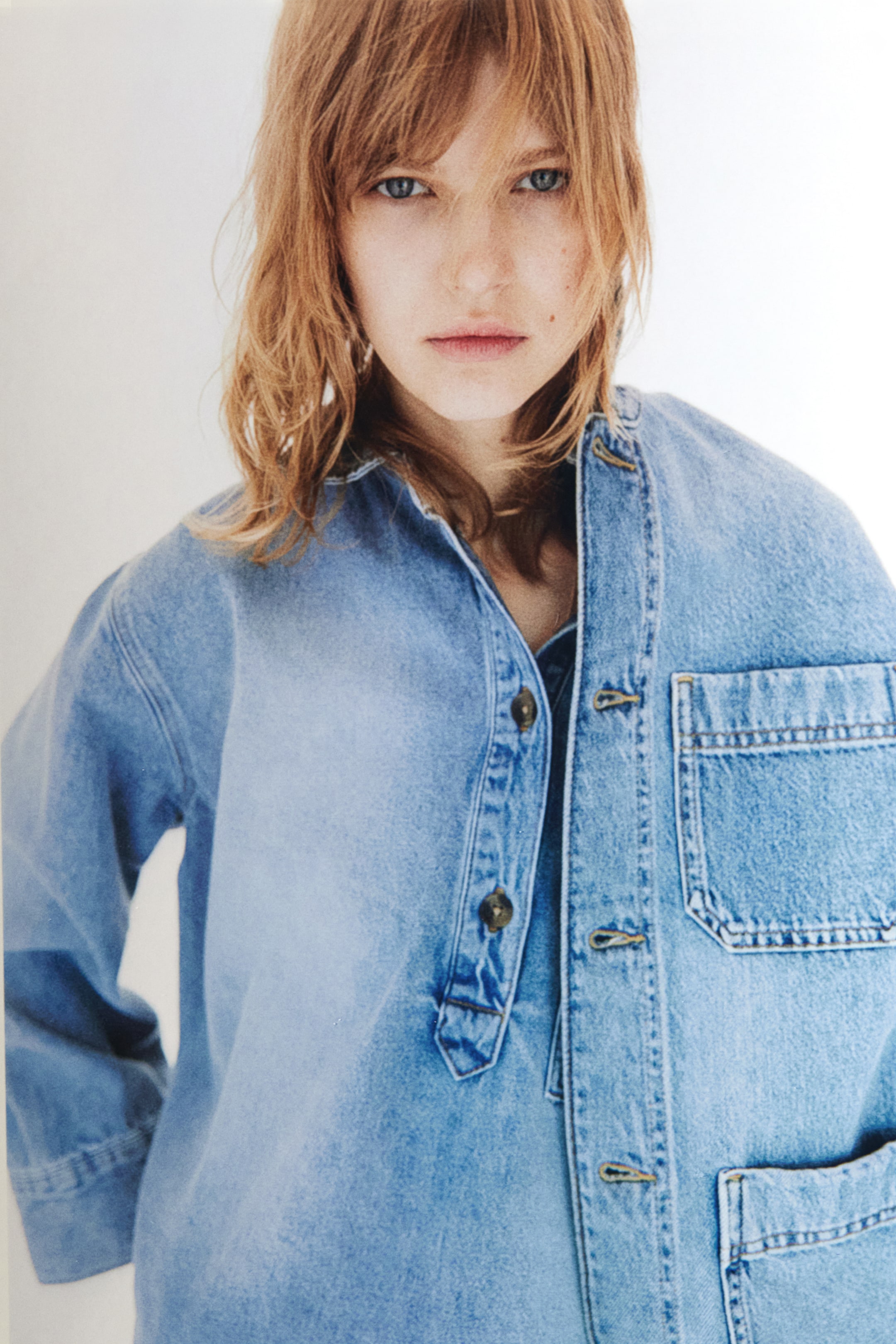 Denim Pullover Shirt