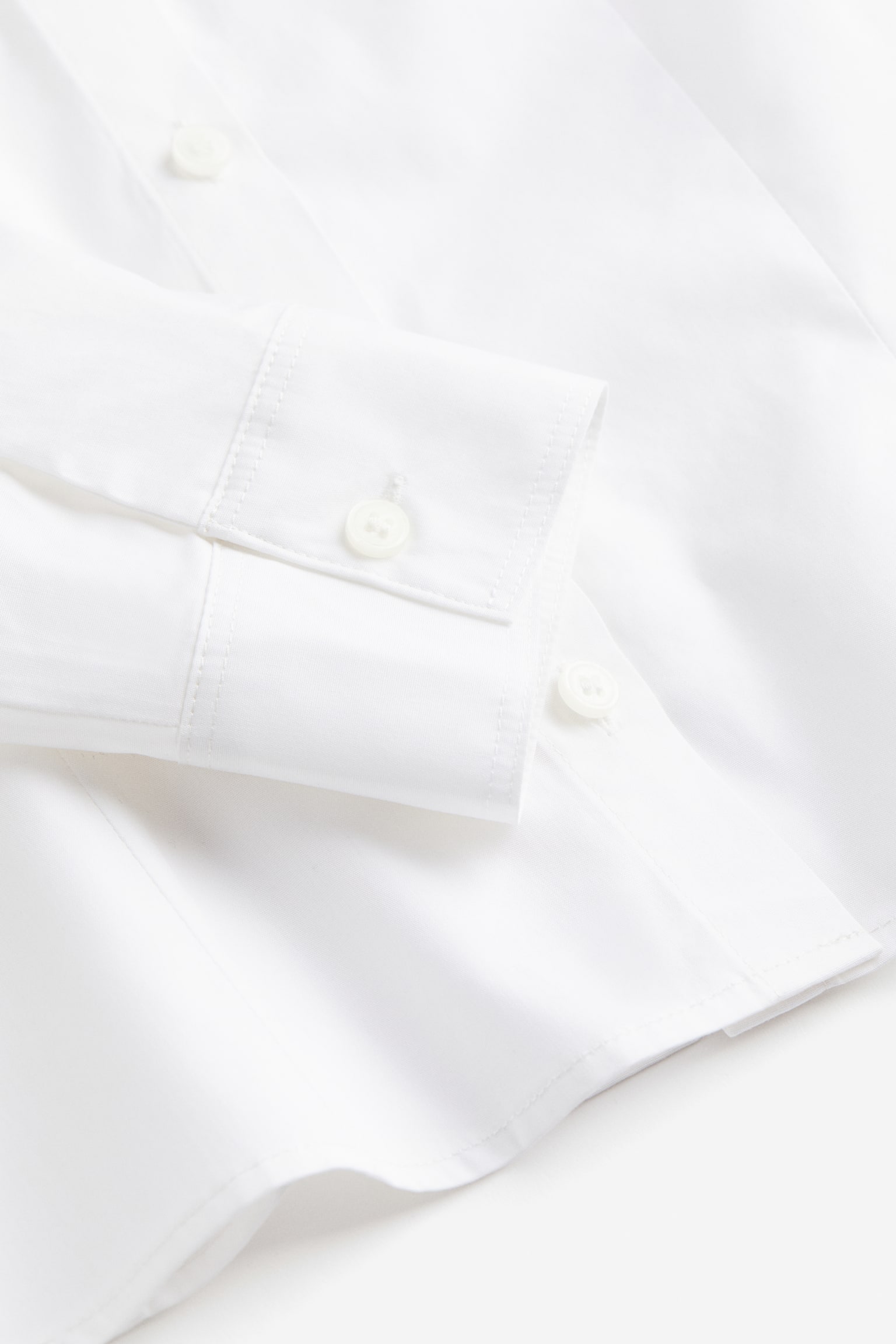 Fitted Poplin Shirt - White/Black/Light blue/Stripe/Cream/Pinstripe - 3