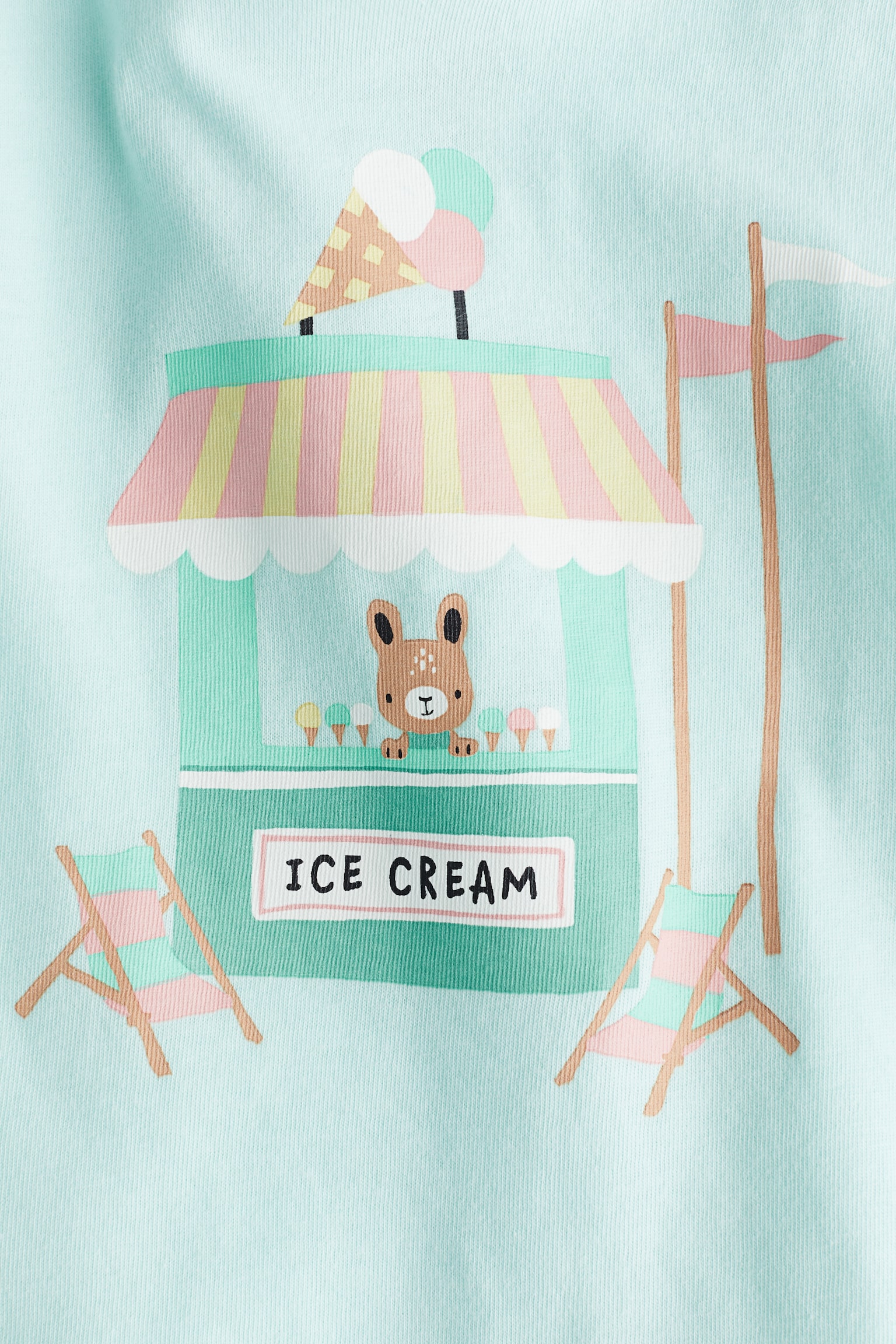 Print Jersey Top - Light turquoise/Ice Cream/Light beige/Floral/White/Flowers/Pink/Ice cream cone/Cream/Bows/Yellow/Ice cream cones/White/Stripe - 2