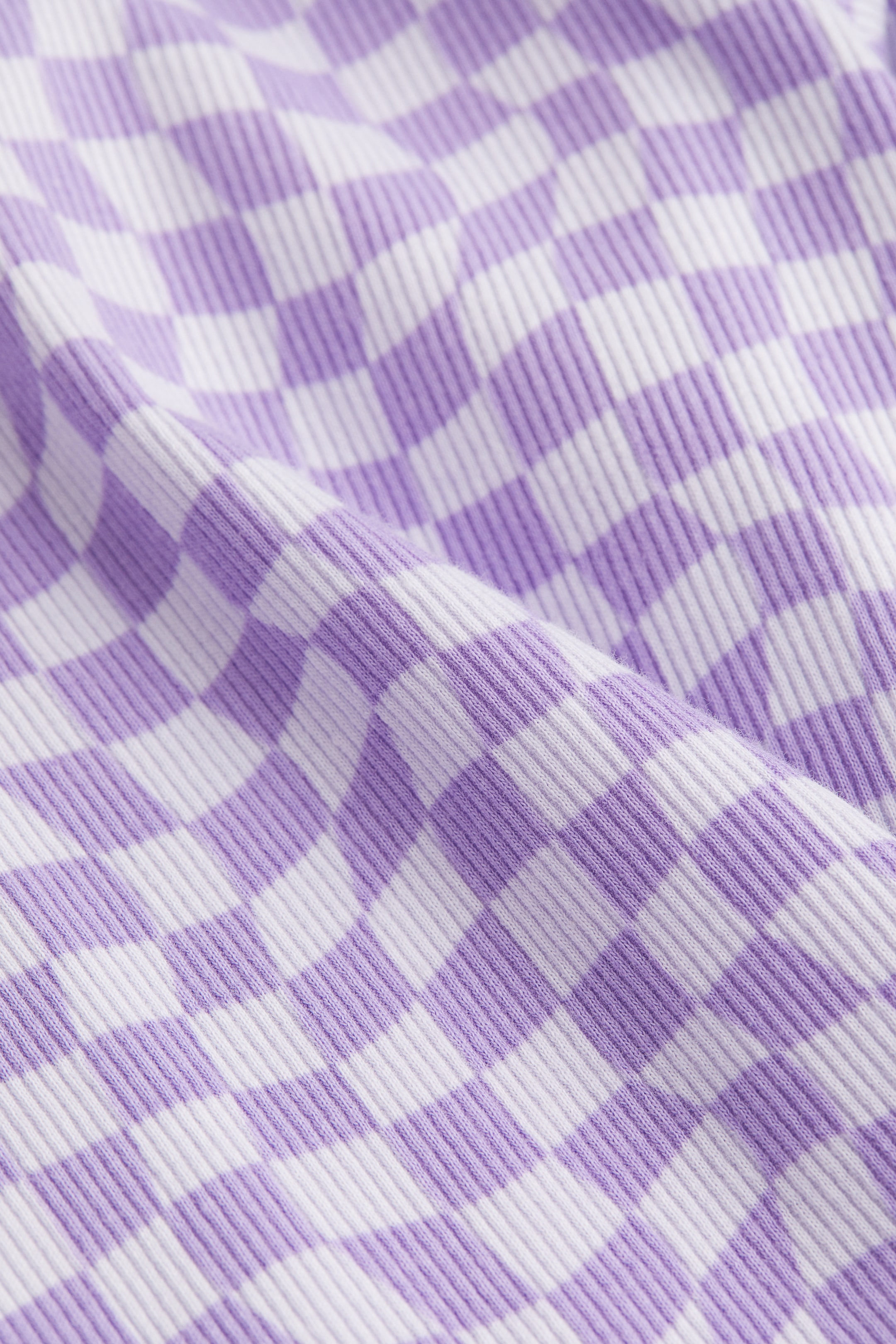 View larger image: Ribbed top - Purple/White checked - Kids | H&M IN 2