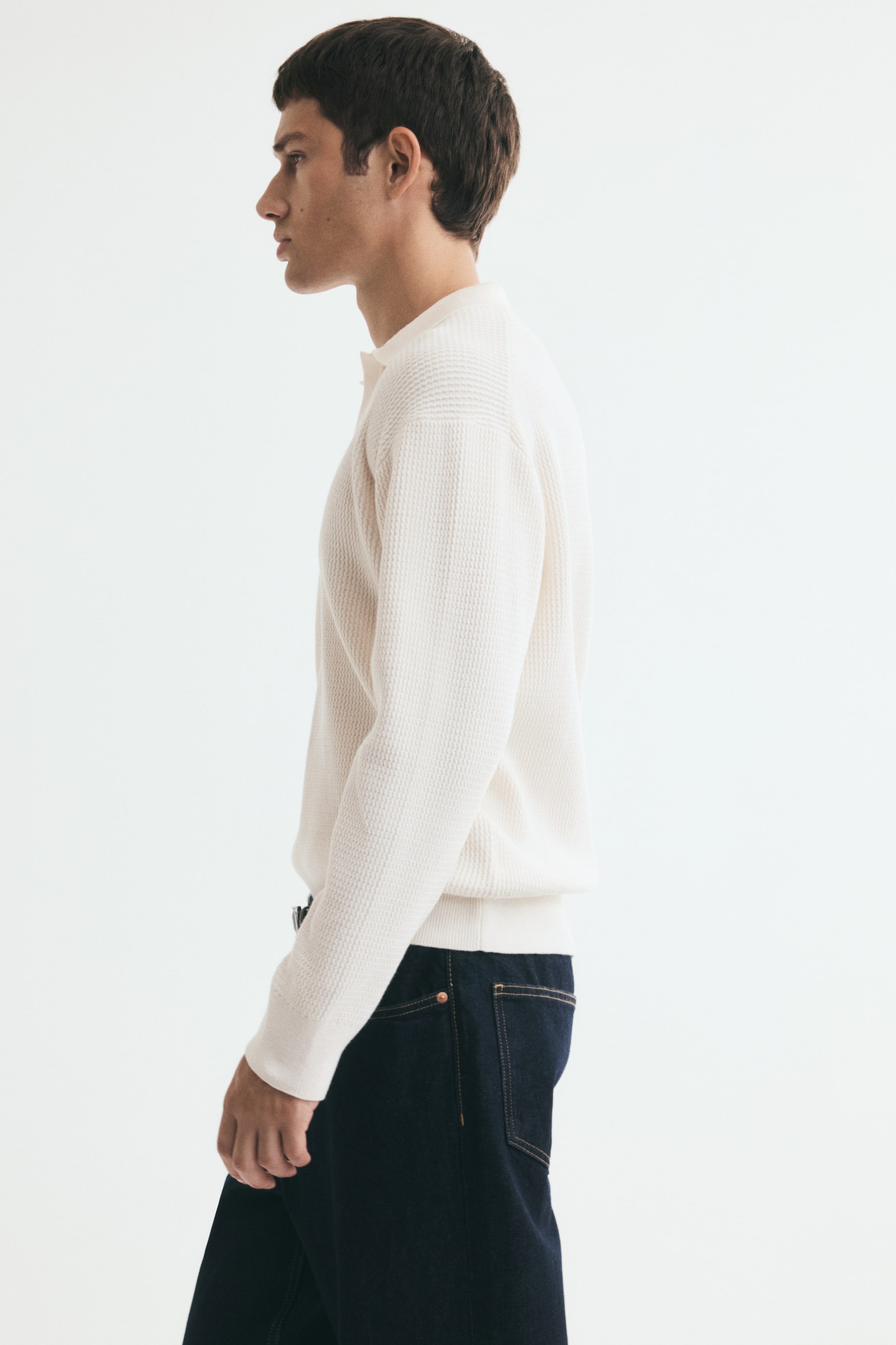 Relaxed-Fit Knit Polo Shirt