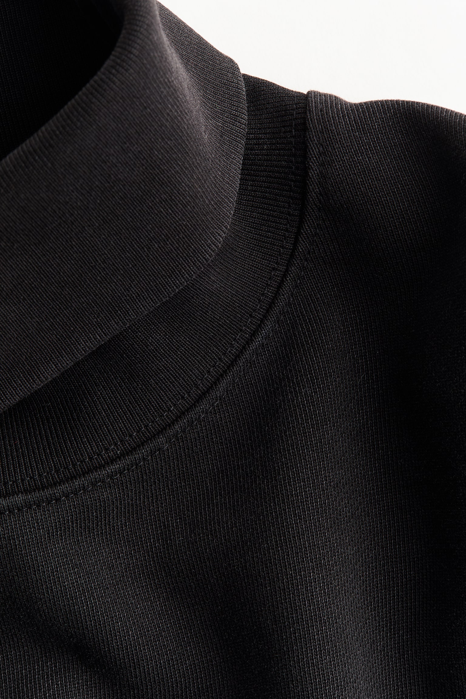 Женский свитшот H&M Cotton Turtleneck, цвет: Чёрный — фото 6