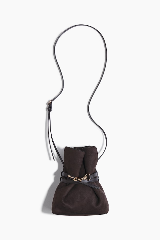 Pouch-look crossbody bag - Dark brown - 1