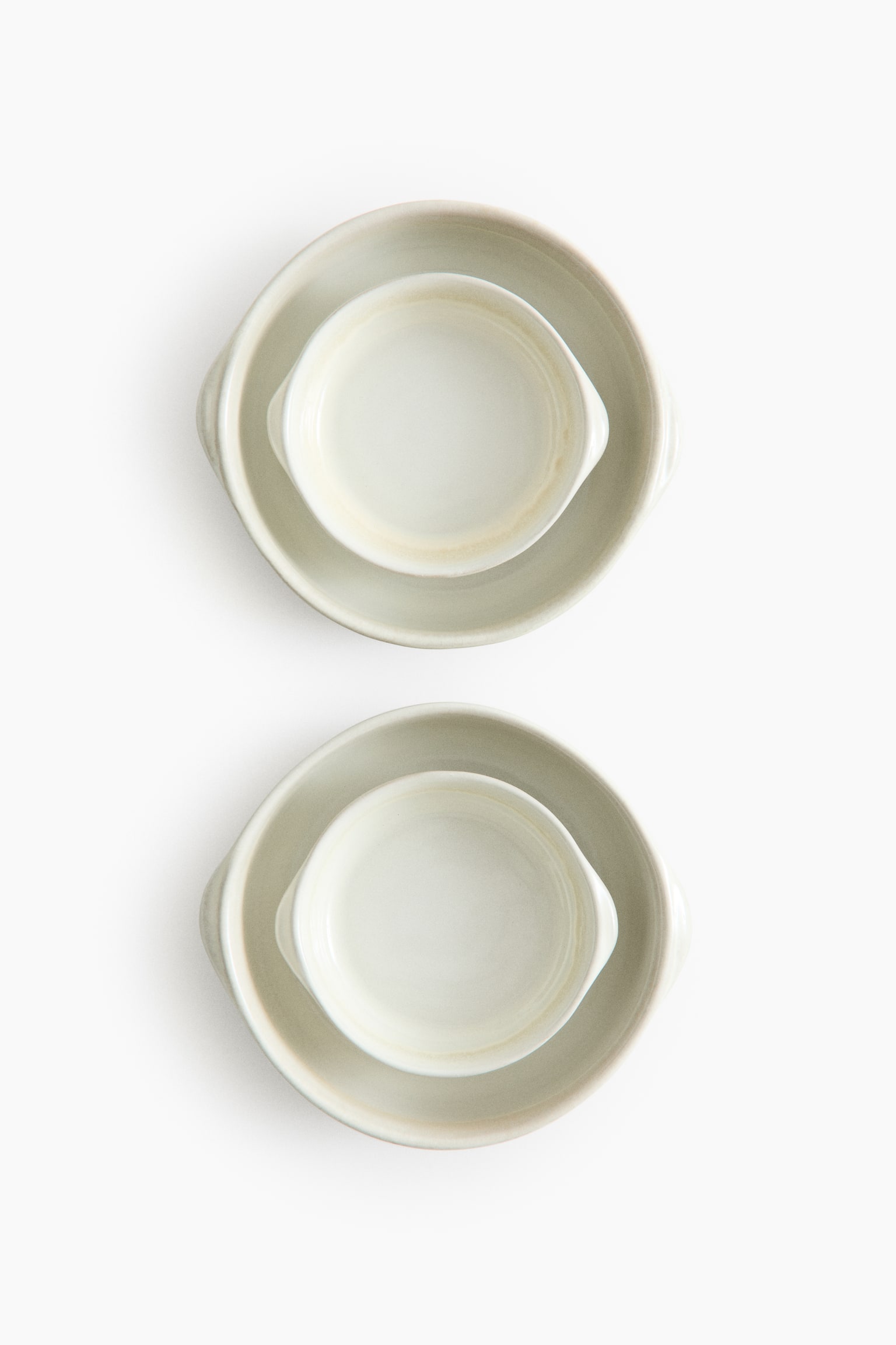 Ensemble de plats de cuisson 2 pièces - Blanc - 3