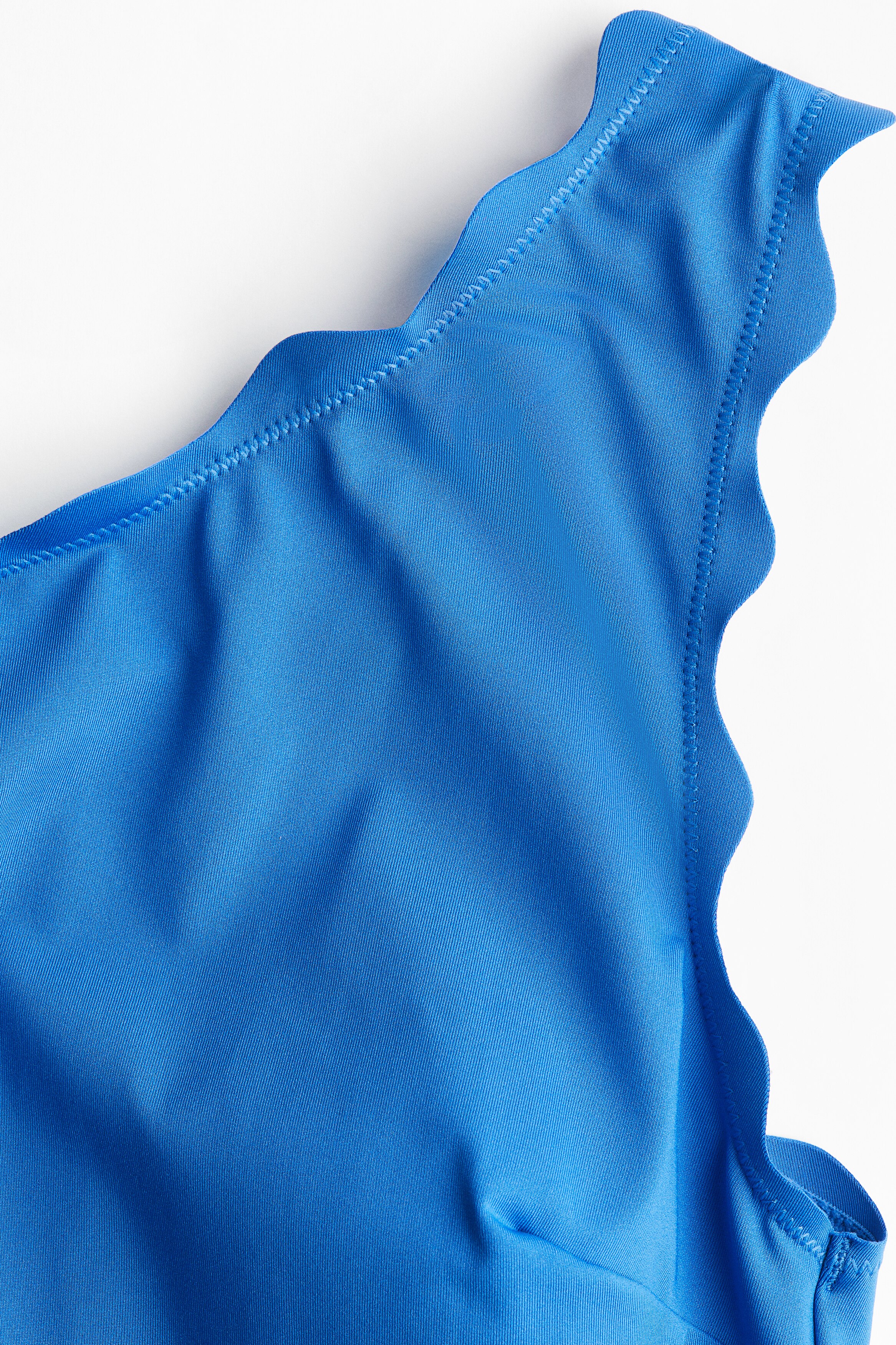 Padded-cup one-shoulder swimsuit