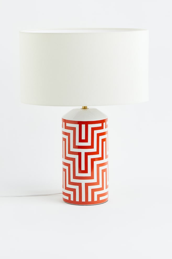 Pied de lampe en céramique - Orange/motif/Vert/motif/Vert/rayé - 3