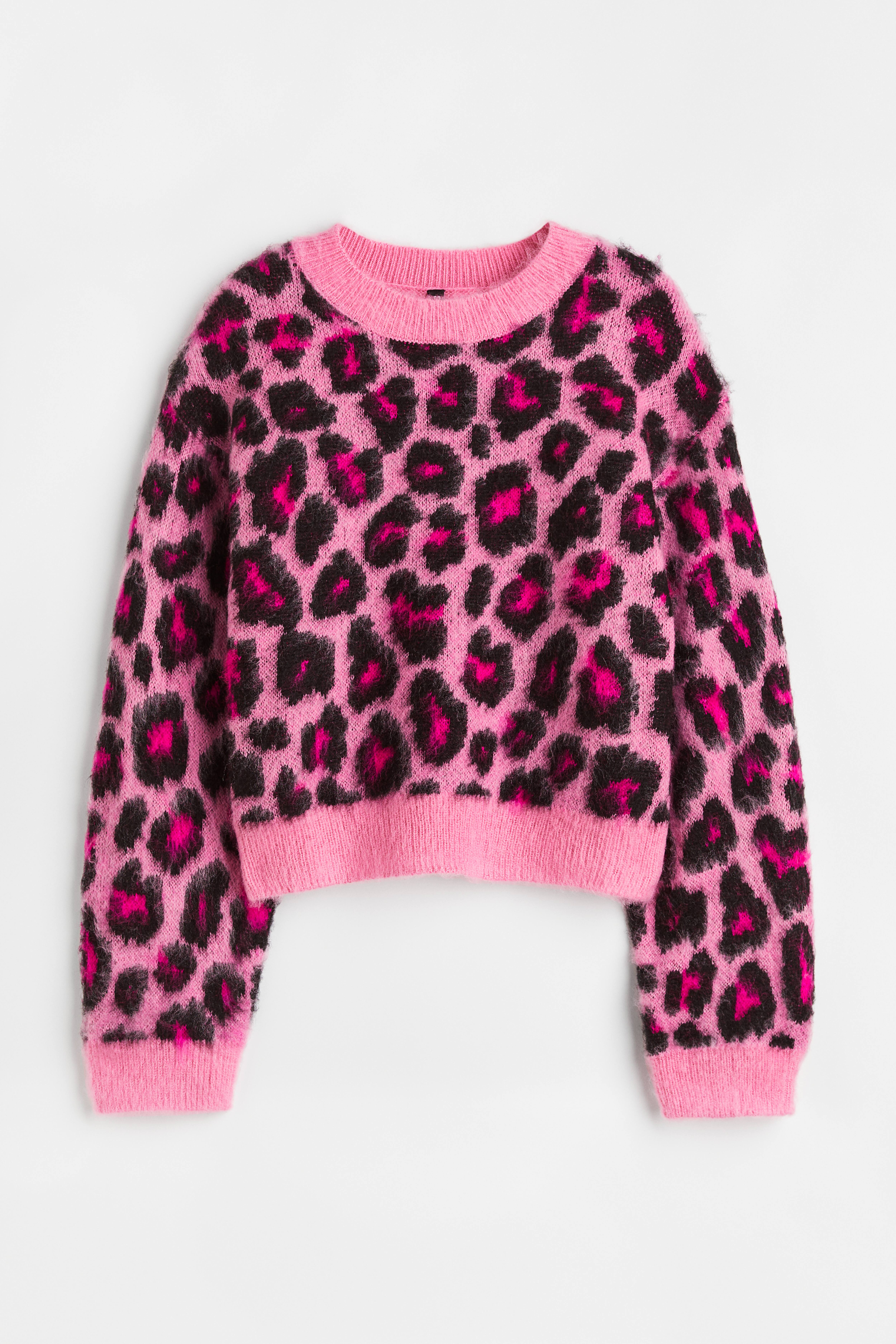 H&m blue leopard sweater best sale