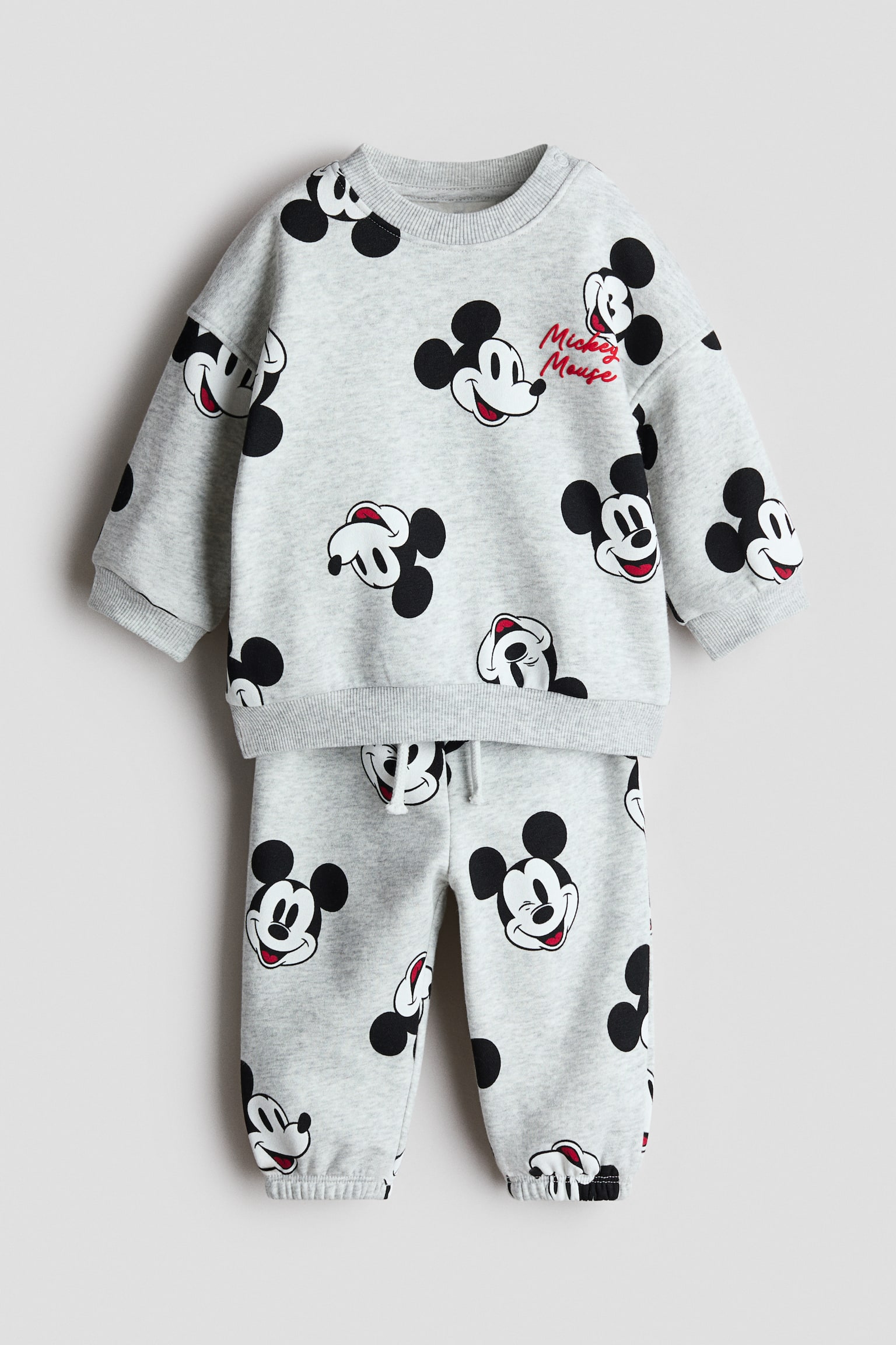 Dvoudílná souprava z teplákoviny s potiskem - Světle šedá/Myšák Mickey/Tmavě šedá/Lví král/Světle šedá/Myšák Mickey/Krémová/Lví král/Světle béžová/Tlumená modrá/Myšák Mickey