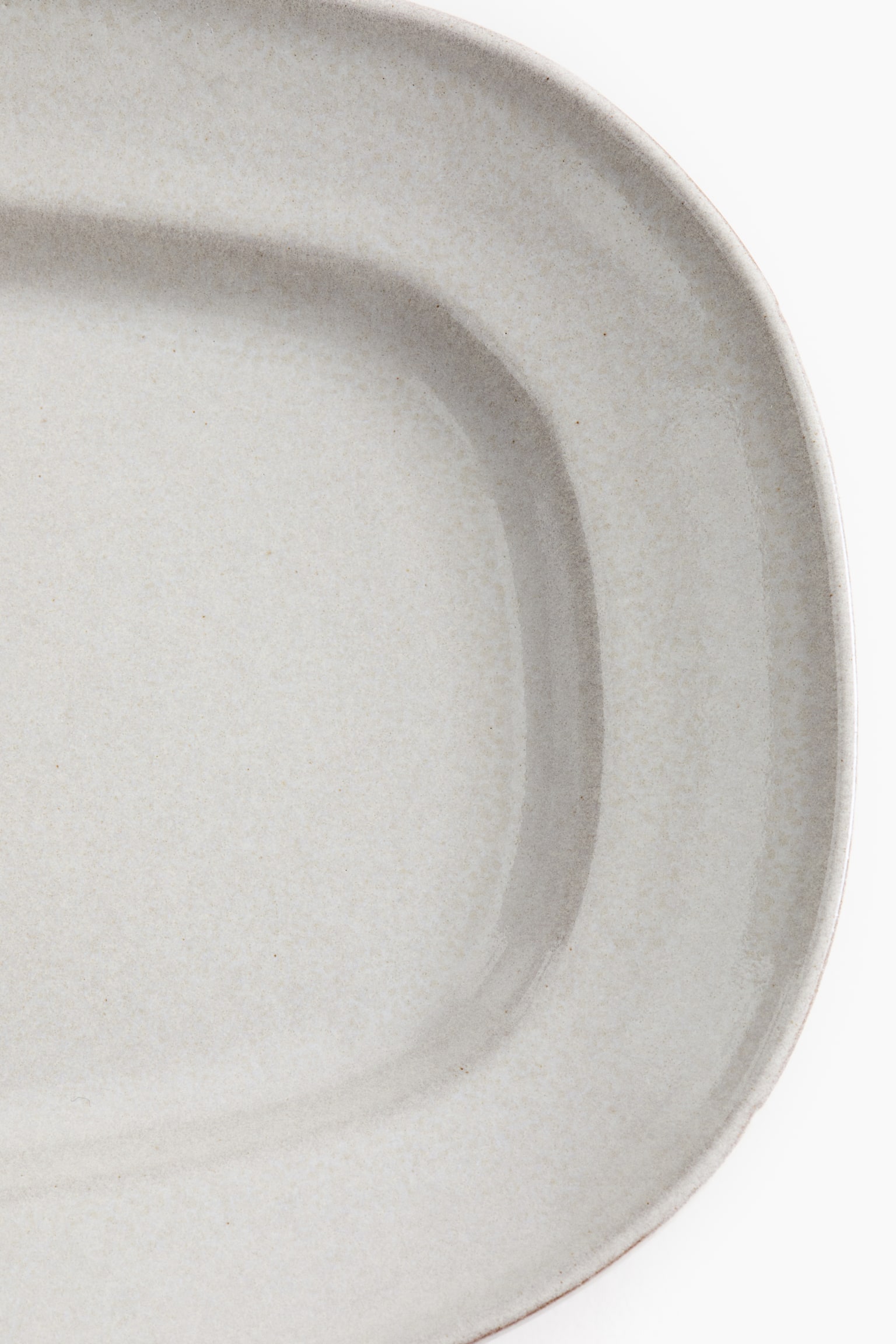 Reactive-glaze serving plate - White - 4