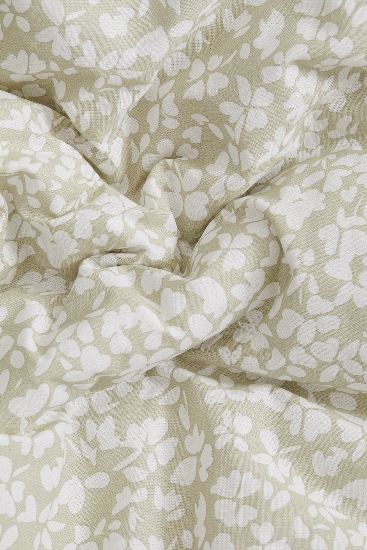 Cotton Twin Duvet Cover Set - Light dusty green/floral - Home All | H&M US