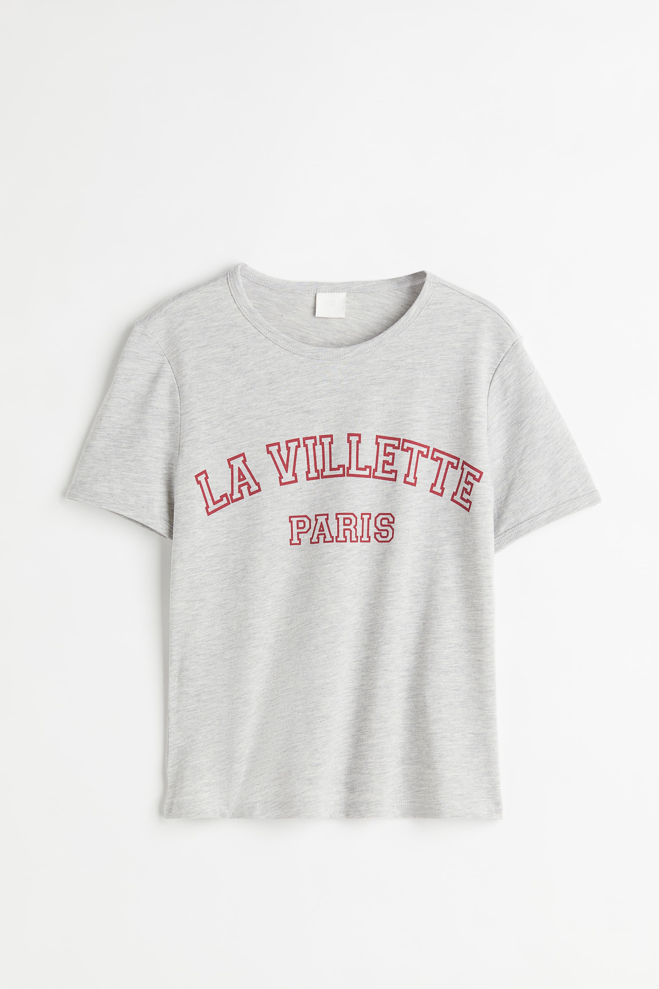 Ampliar la imagen: Playera con diseño - Gris jaspeado claro/Paris - Ladies | H&M MX 1