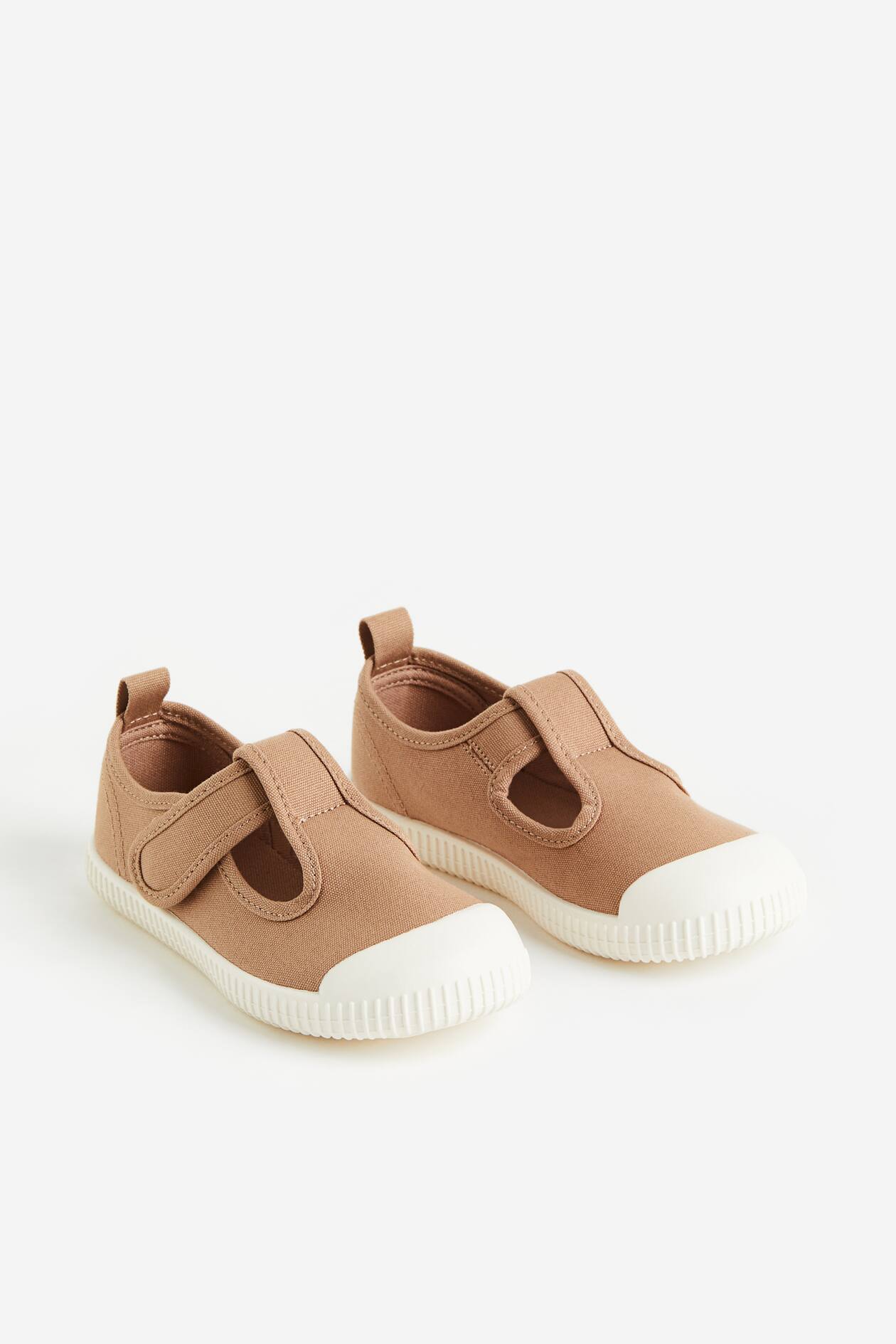 Canvas Sneaker Sandals - No heel - Dark beige/white - Kids | H&M US