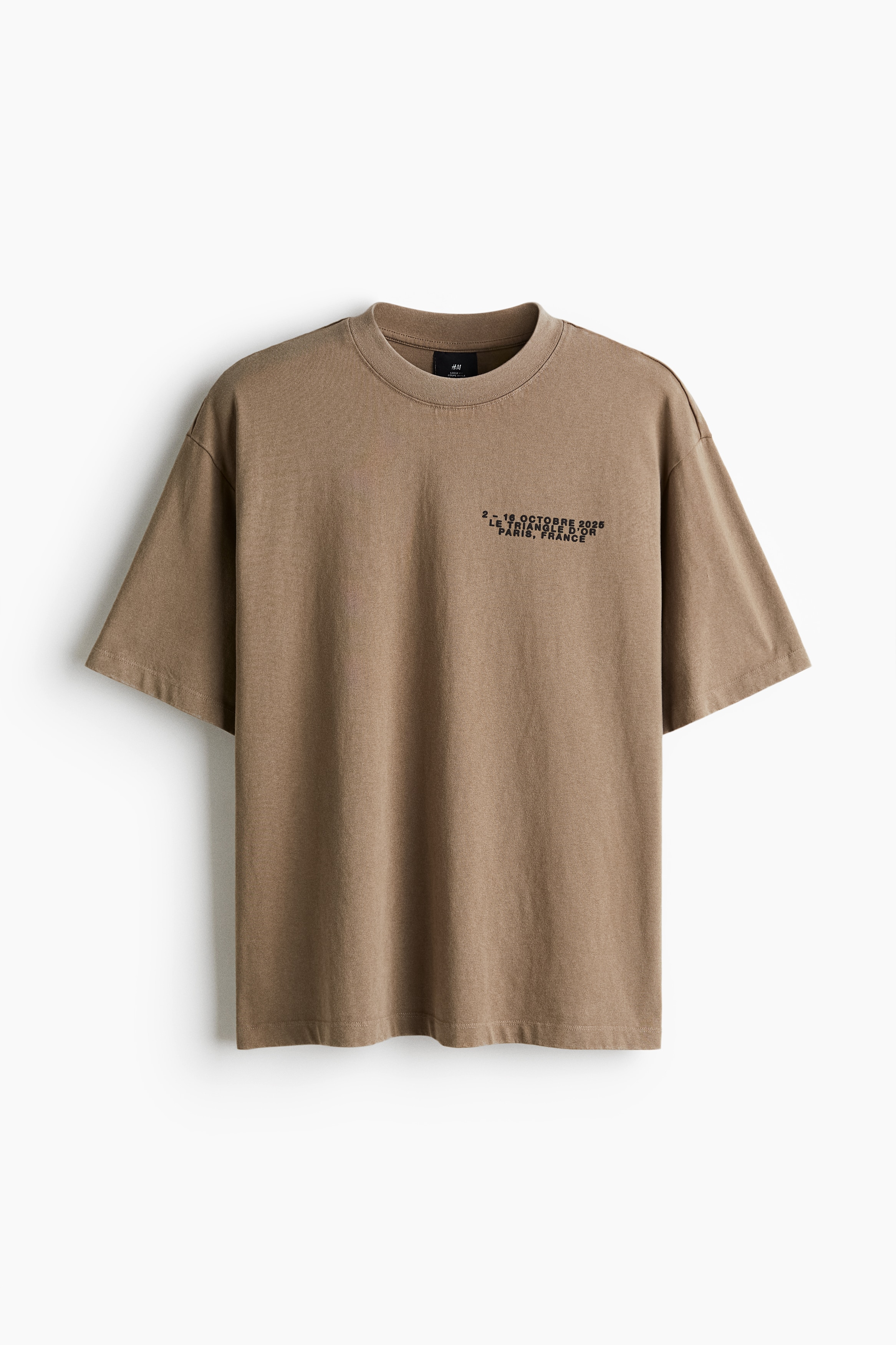 Loose Fit Washed T-shirt - Dark beige/Le Triangle d'Or/Black/Triangle d'Or/Beige/Avenue