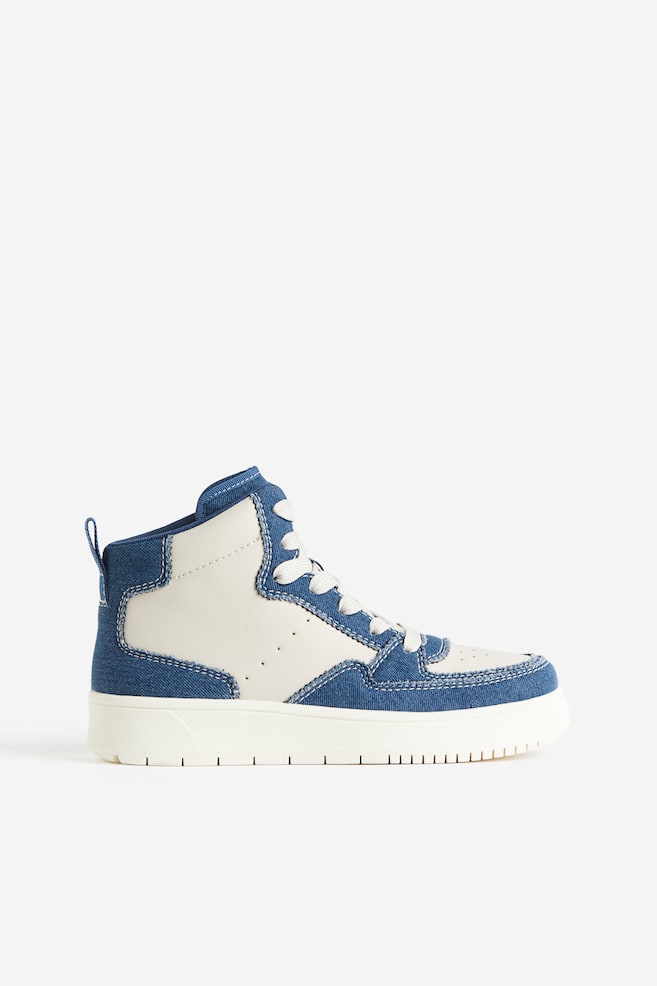 Sneakers montantes - Bleu denim/color block - 2
