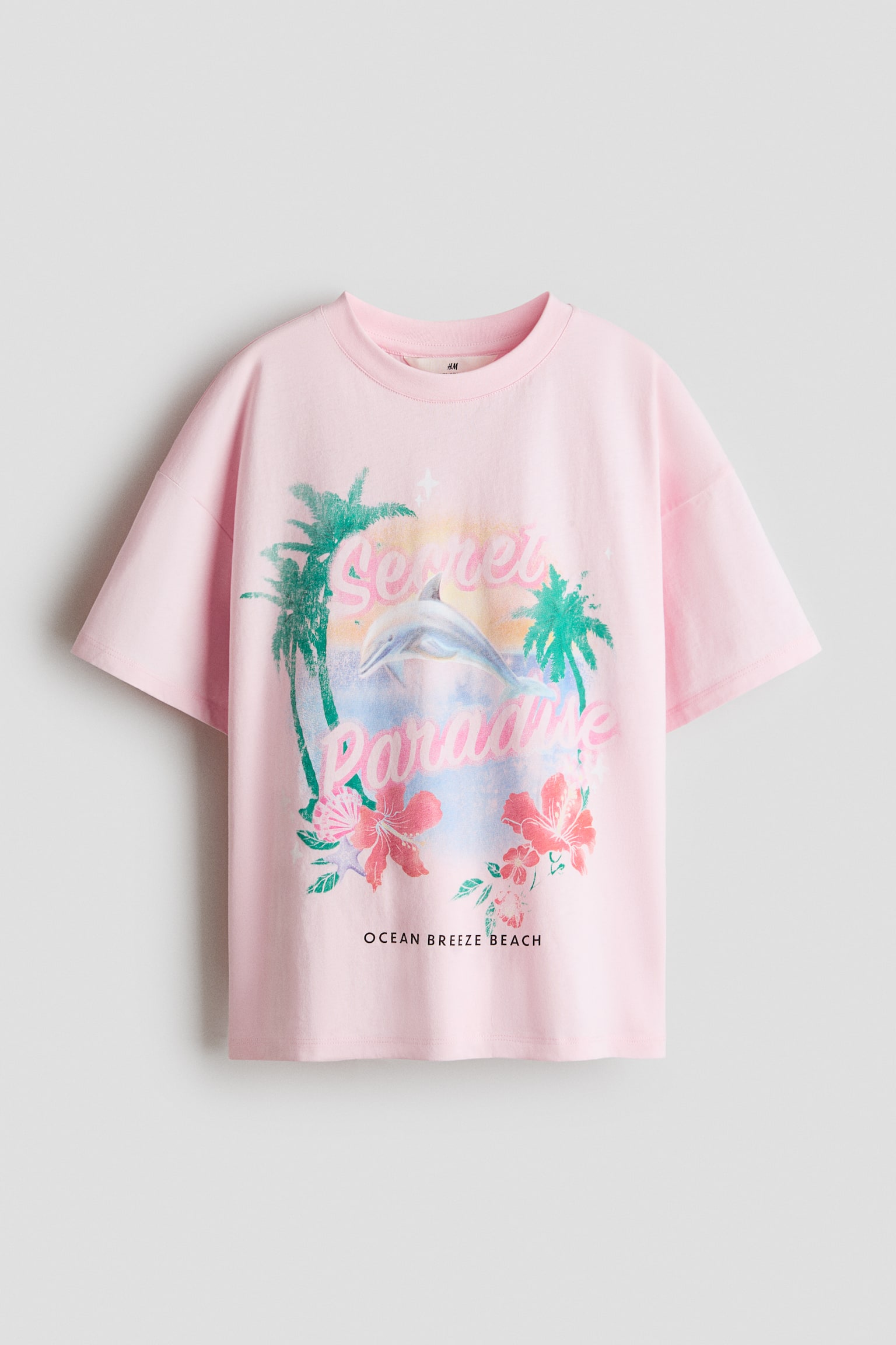 T-shirt oversize in cotone - Rosa chiaro/Secret Paradise/Grigio chiaro mélange/orsetto/Bianco/limoni/Blu navy/Le Marais/Bianco/fiori