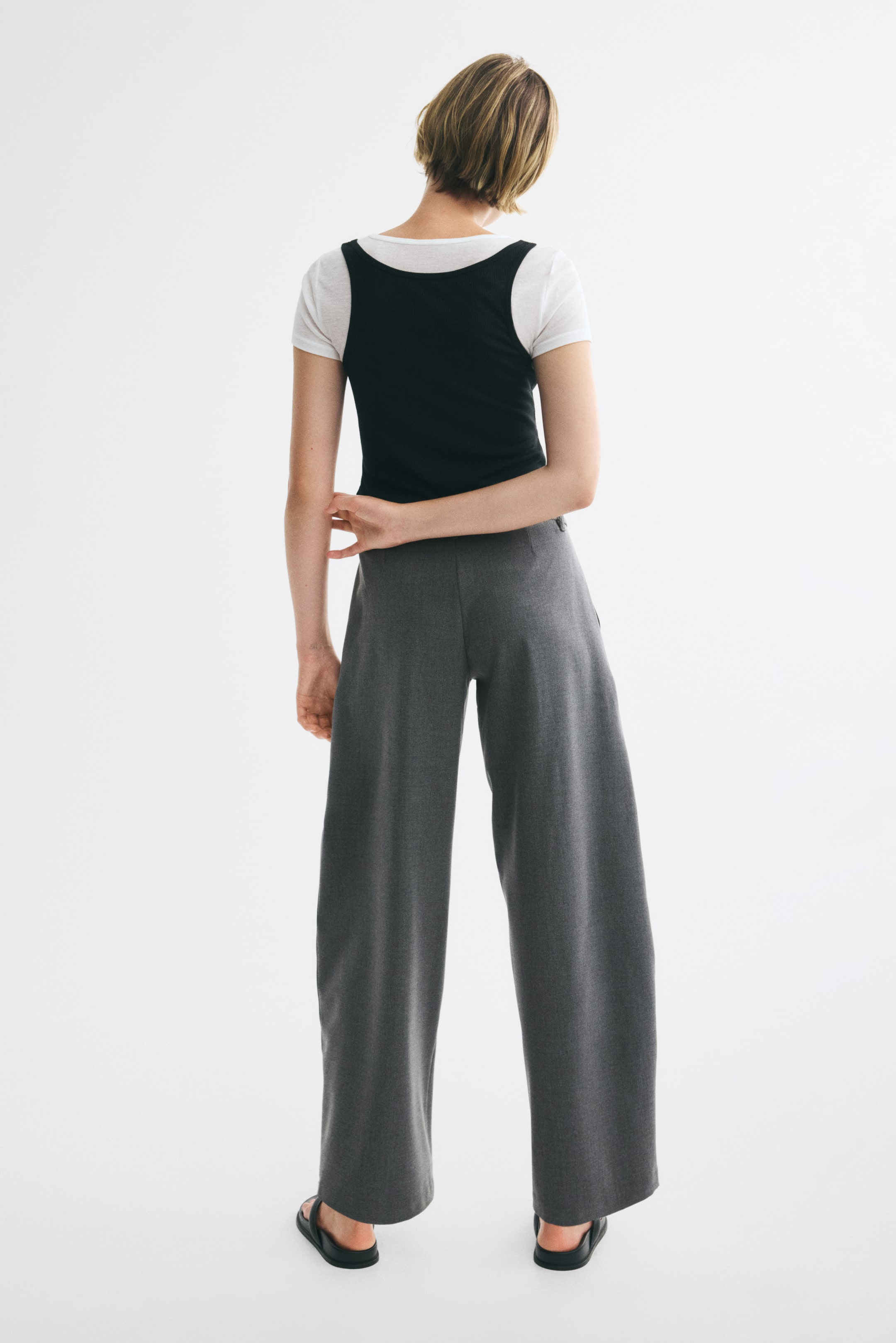 Pantalon chic à jambes tonneau