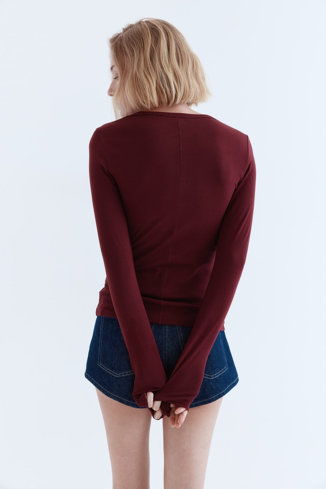 Long-sleeved Jersey Top - image 2