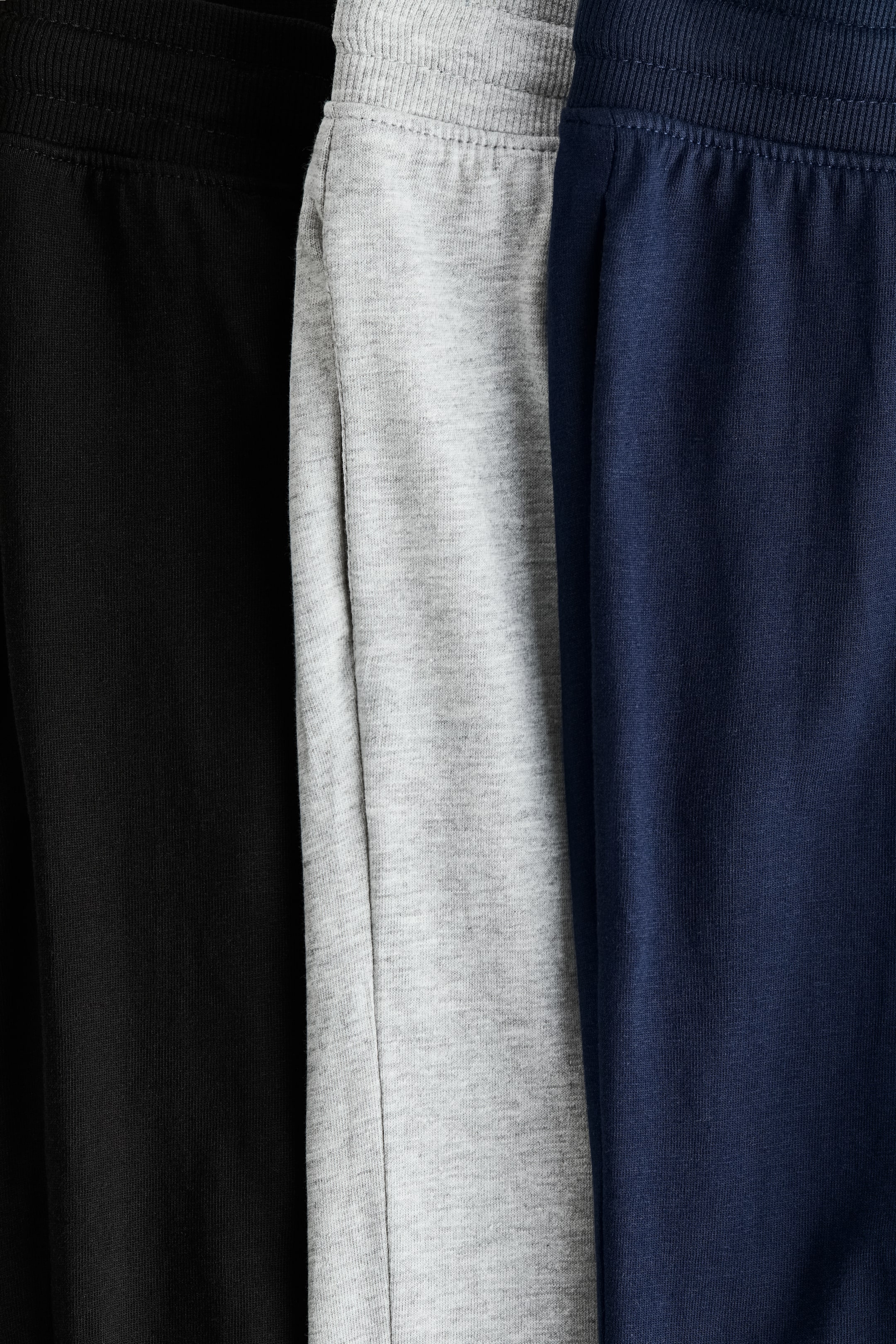 View larger image: 3-pack Cotton Jersey Joggers - Dark blue/gray melange - Kids | H&M CA 2