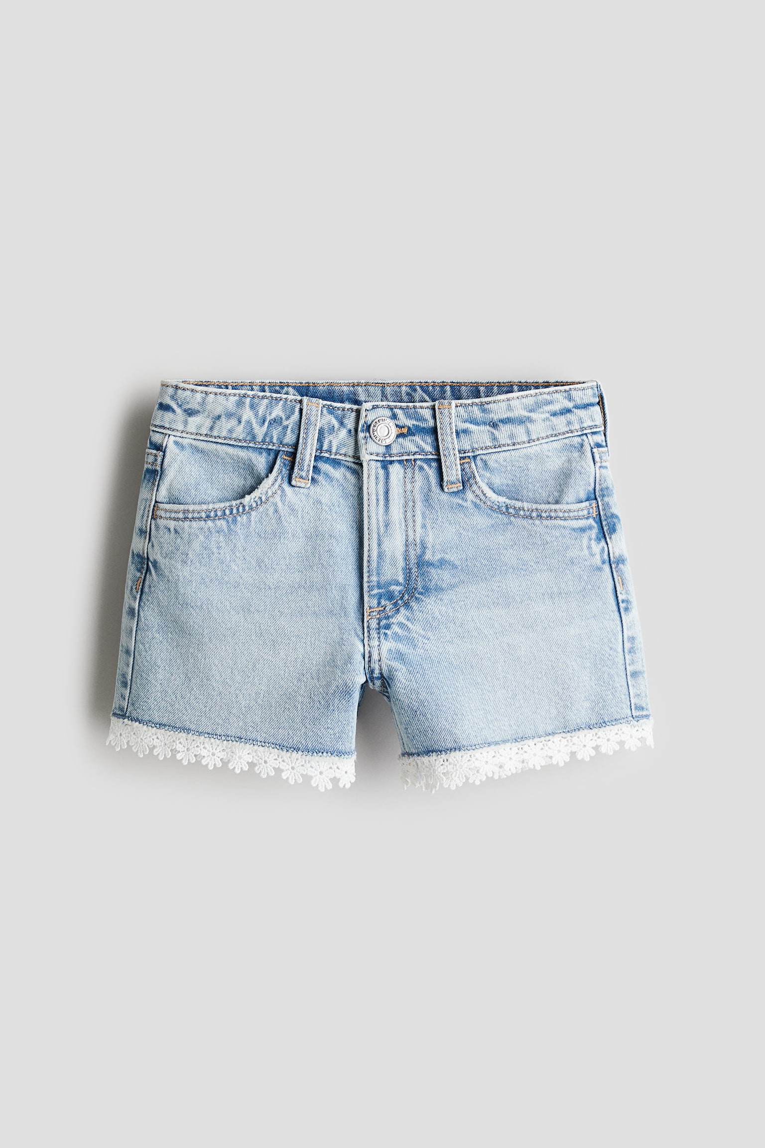 Denim shorts - Light denim blue/Denim blue - 1