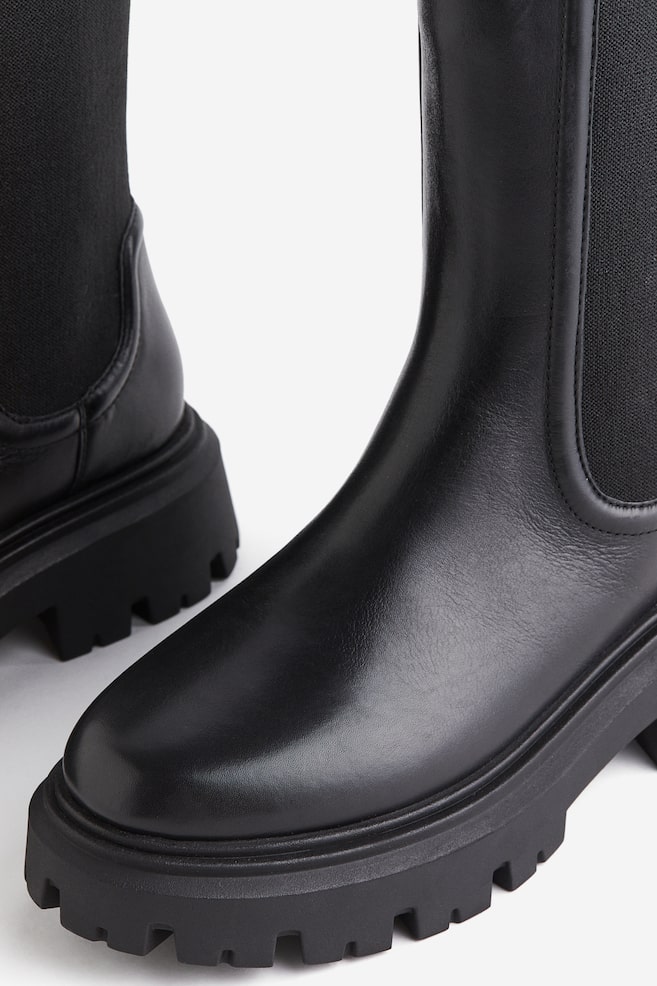 Leather Chelsea boots - Black - 4