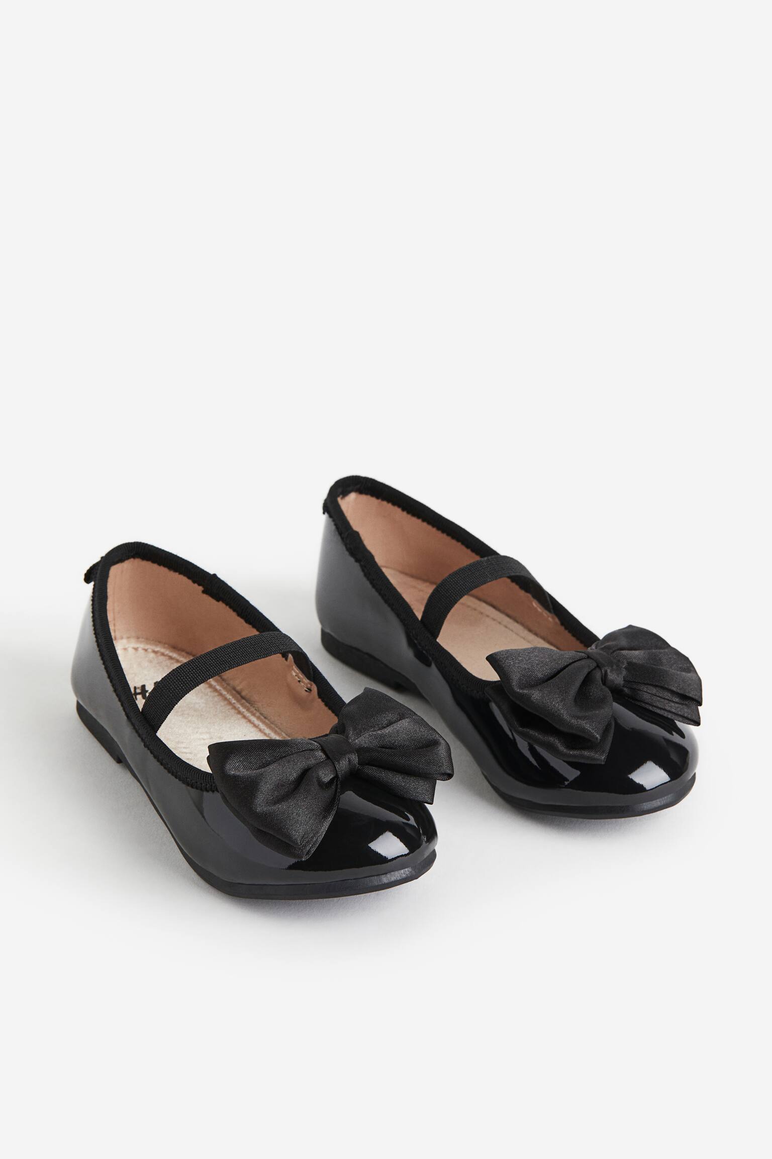 Appliquéd ballet pumps - Black