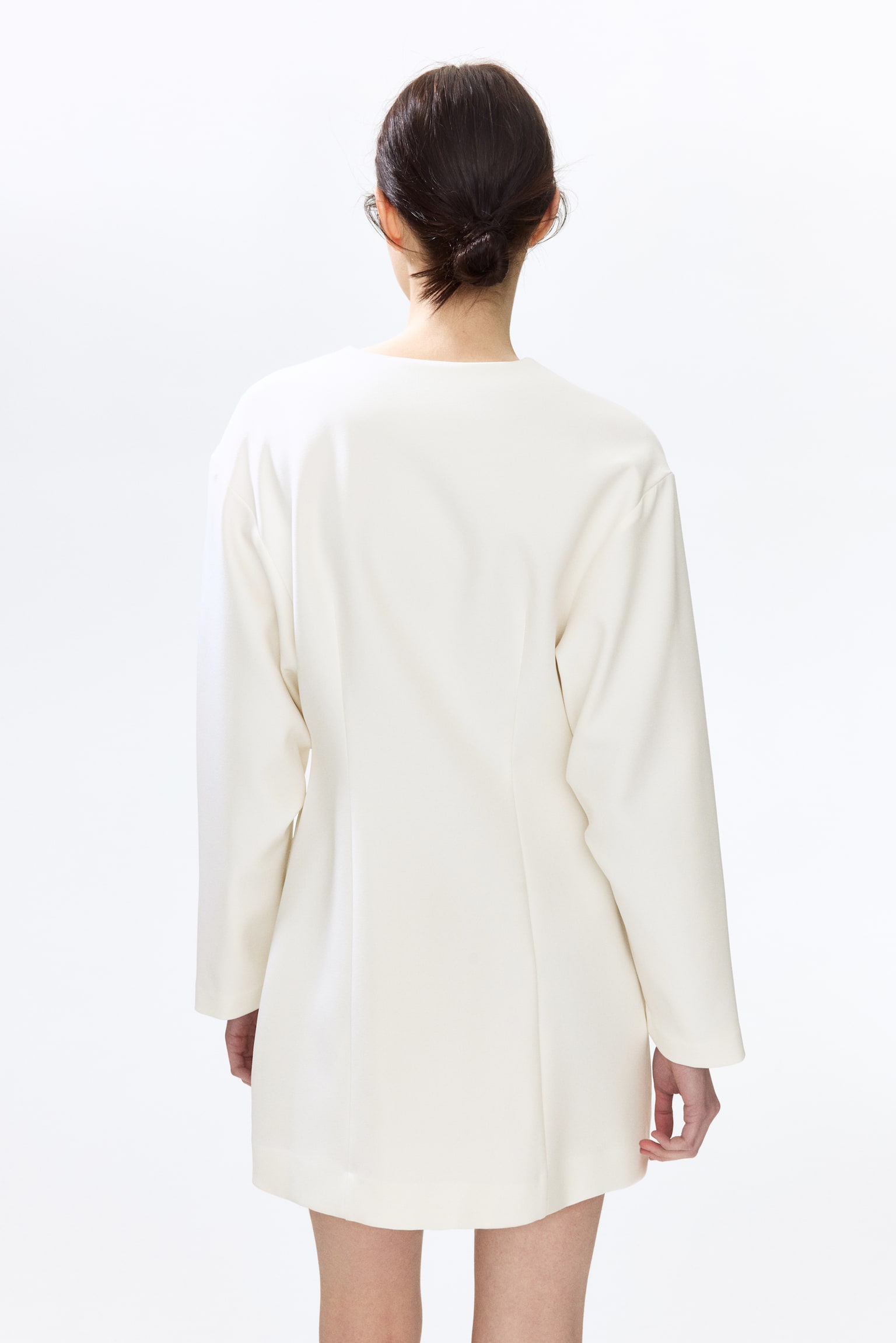 V-neck blazer dress - White - 4