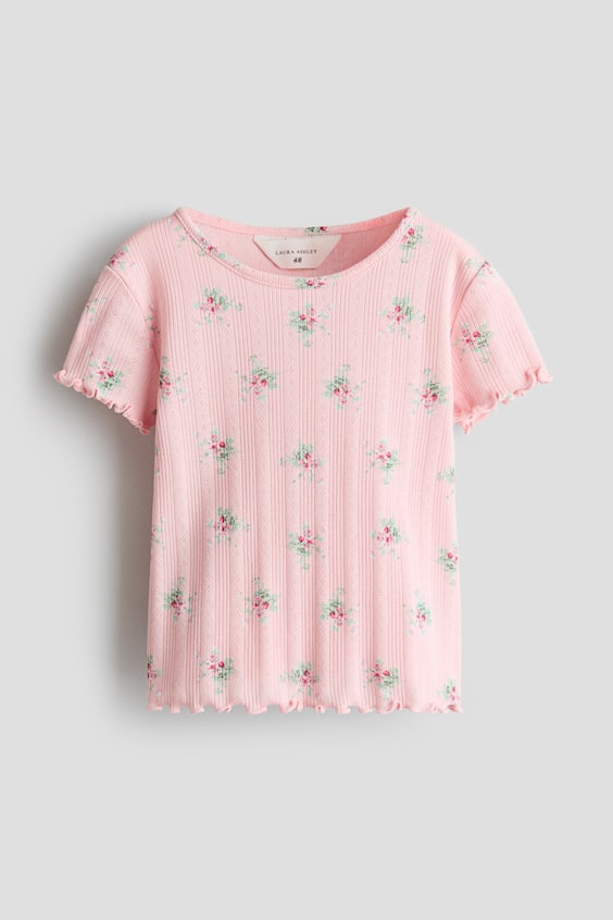 Детские футболки H&M Patterned Pointelle Jersey T-Shirt