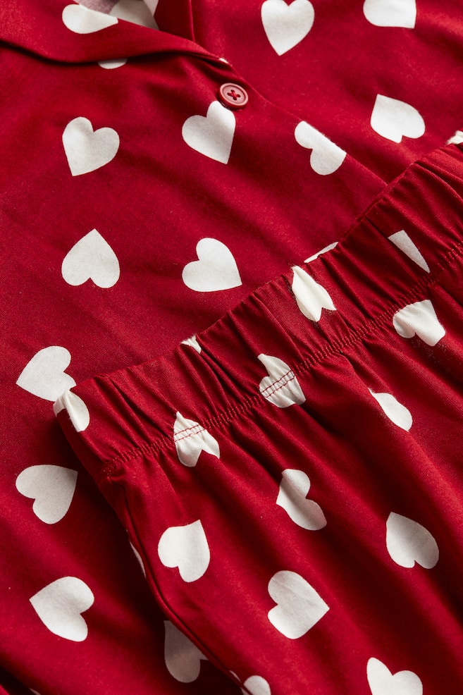 Patterned pyjamas - Dark red/Hearts - 2